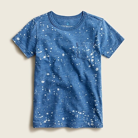  Kids' short-sleeve indigo-splatter T-shirt