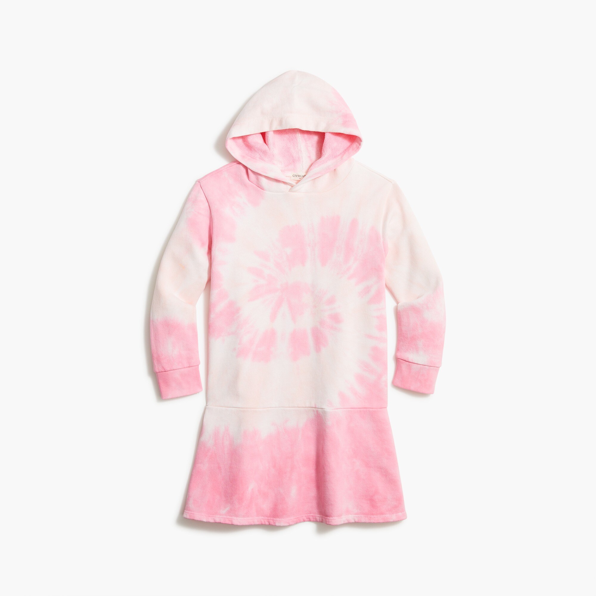 Girls' tie-dyed hooded dress