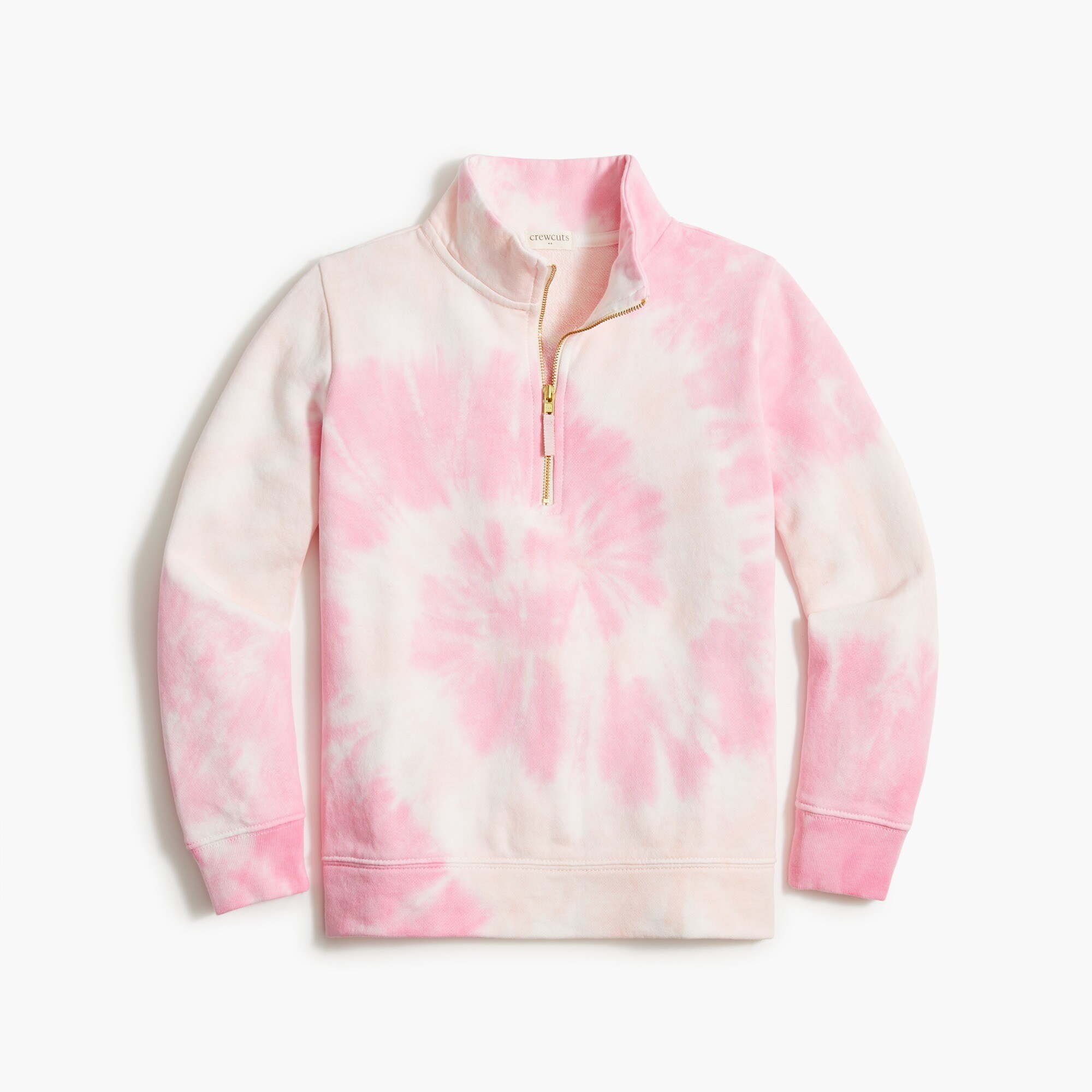Girls' tie-dyed quarter-zip sweatshirt