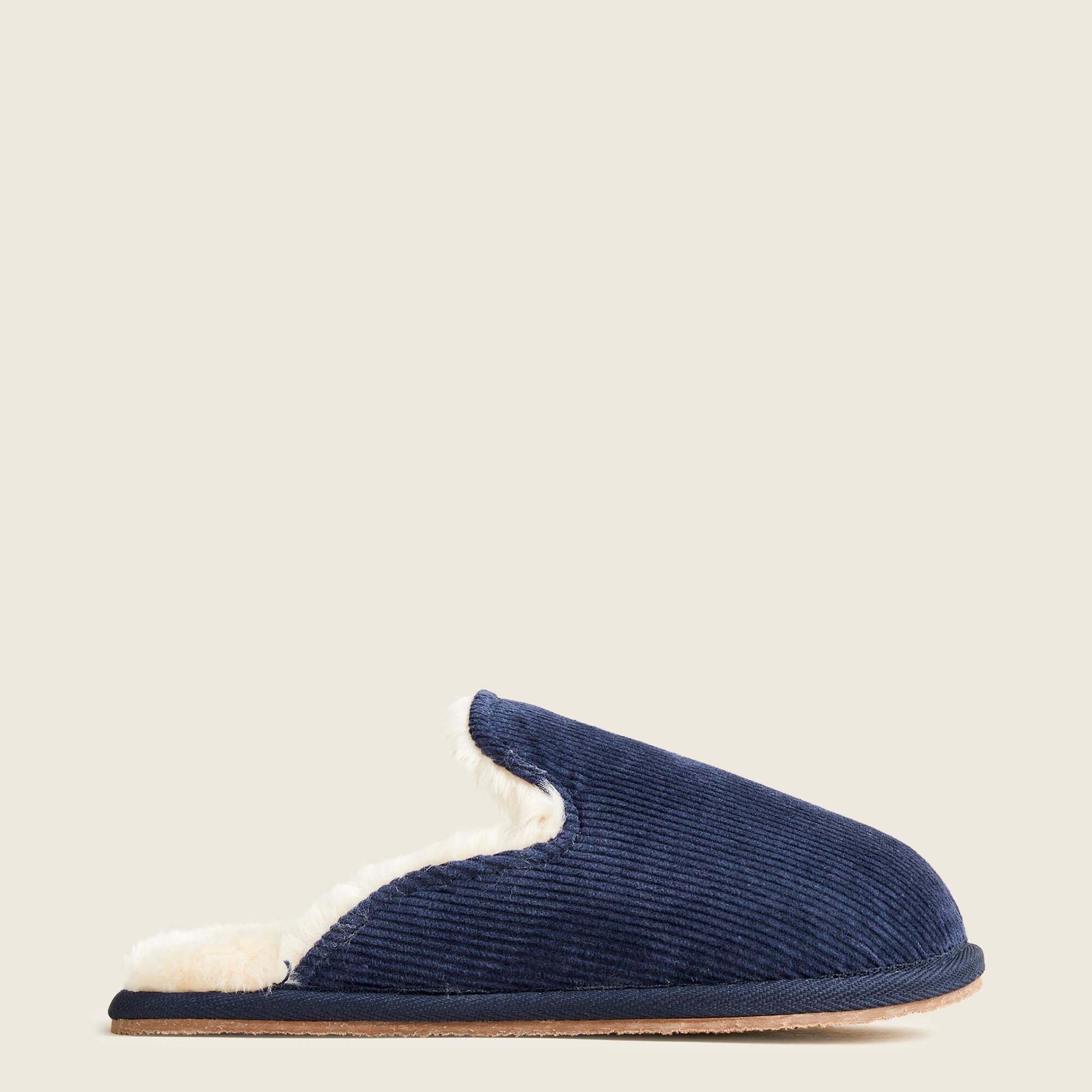 Kids' sherpa-lined scuff slippers