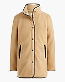Piped sherpa coat