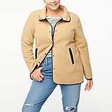 Piped sherpa coat