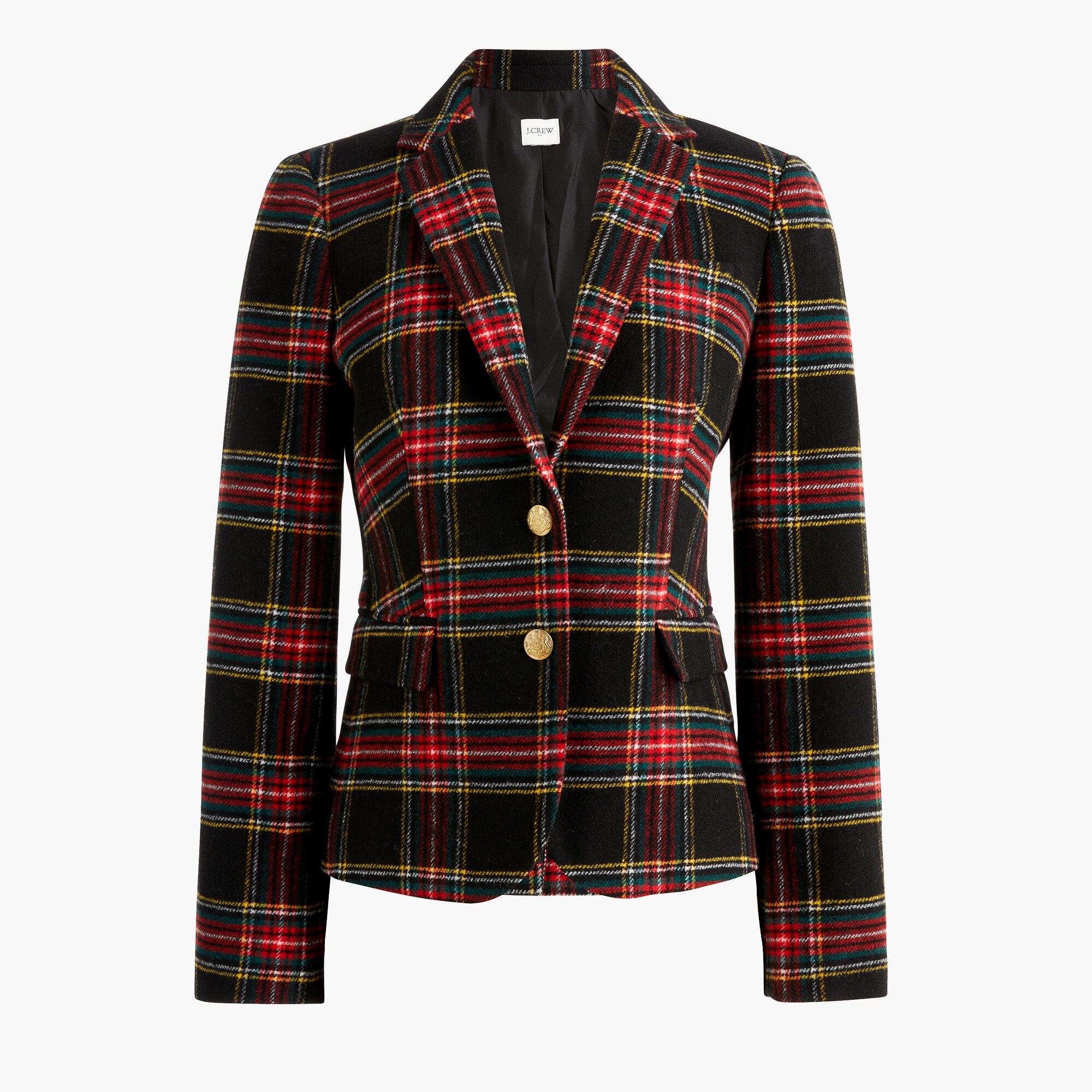 Stewart tartan wool-blend schoolboy blazer