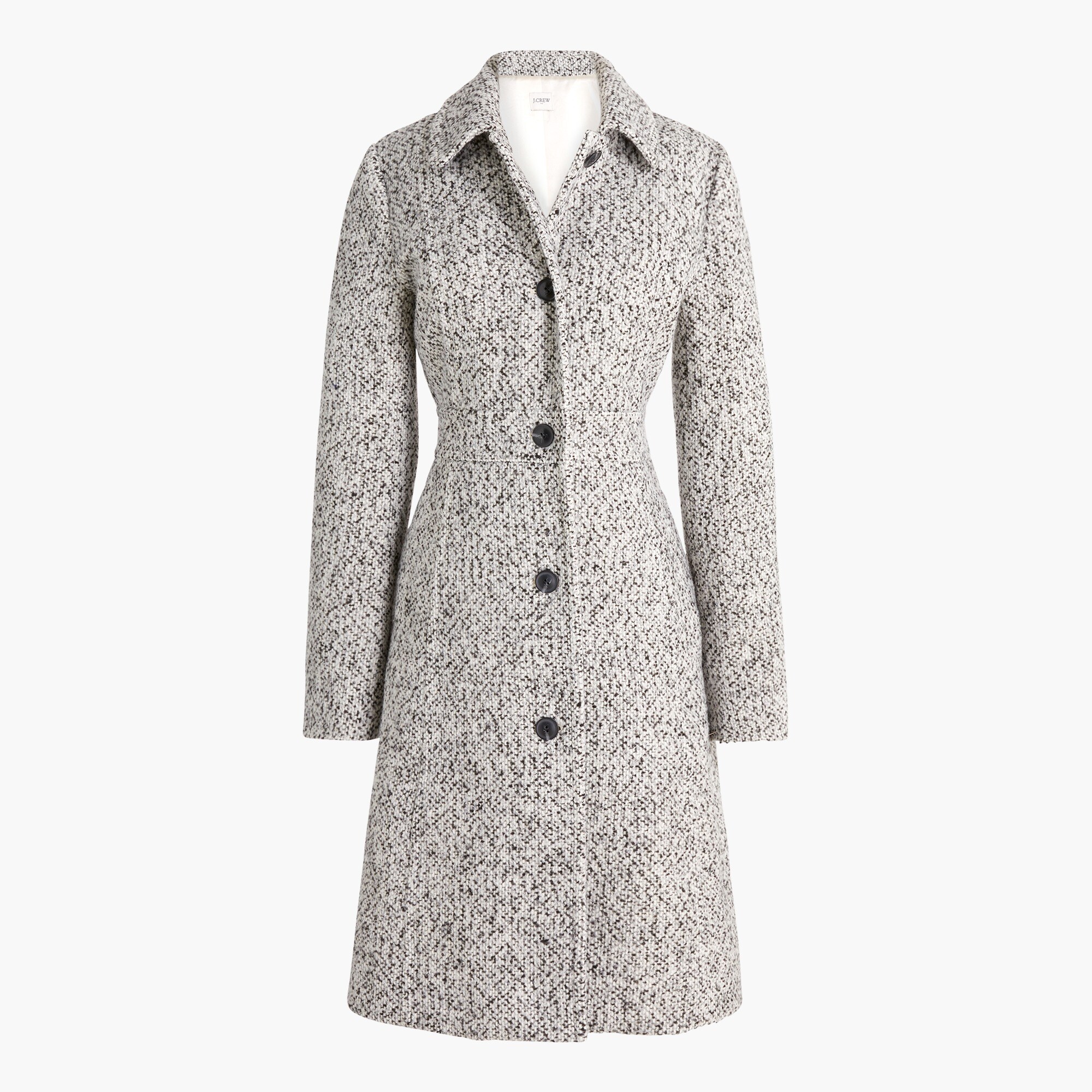 bouclé lady coat for women