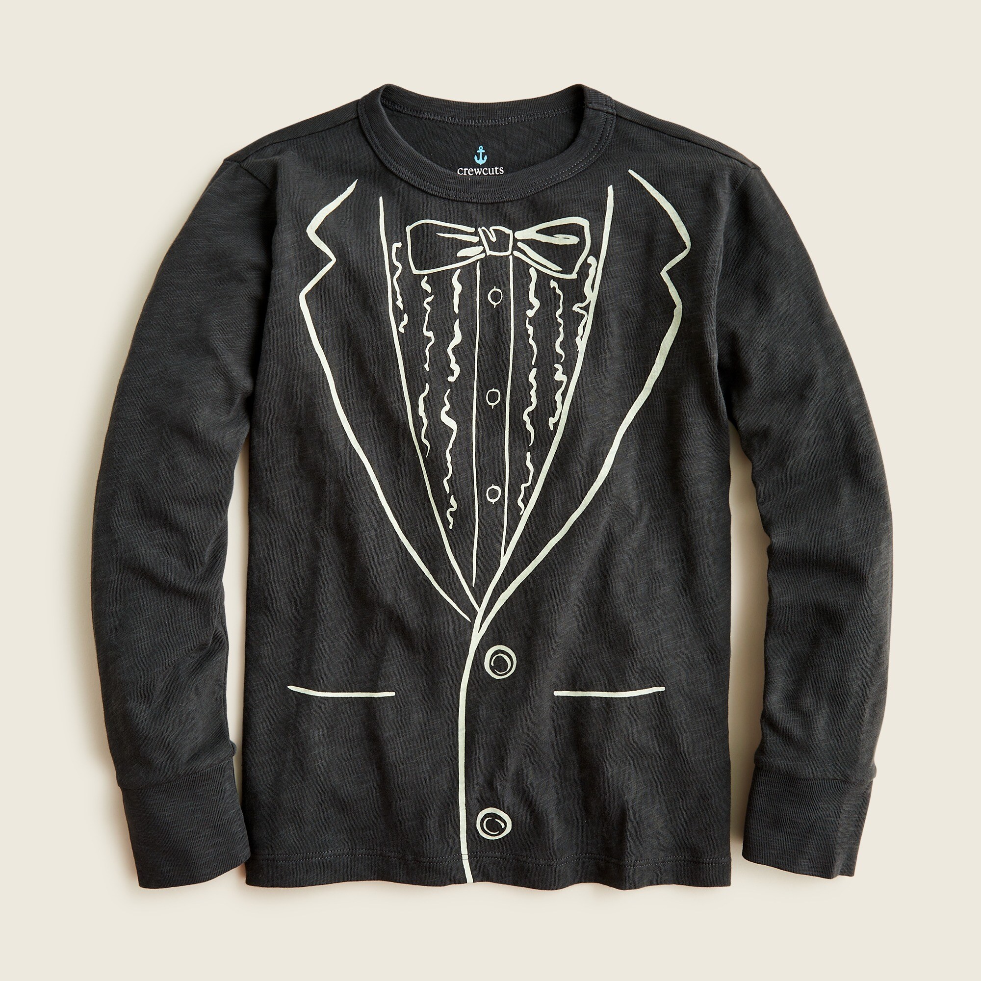 Kids' glow-in-the-dark tuxedo T-shirt