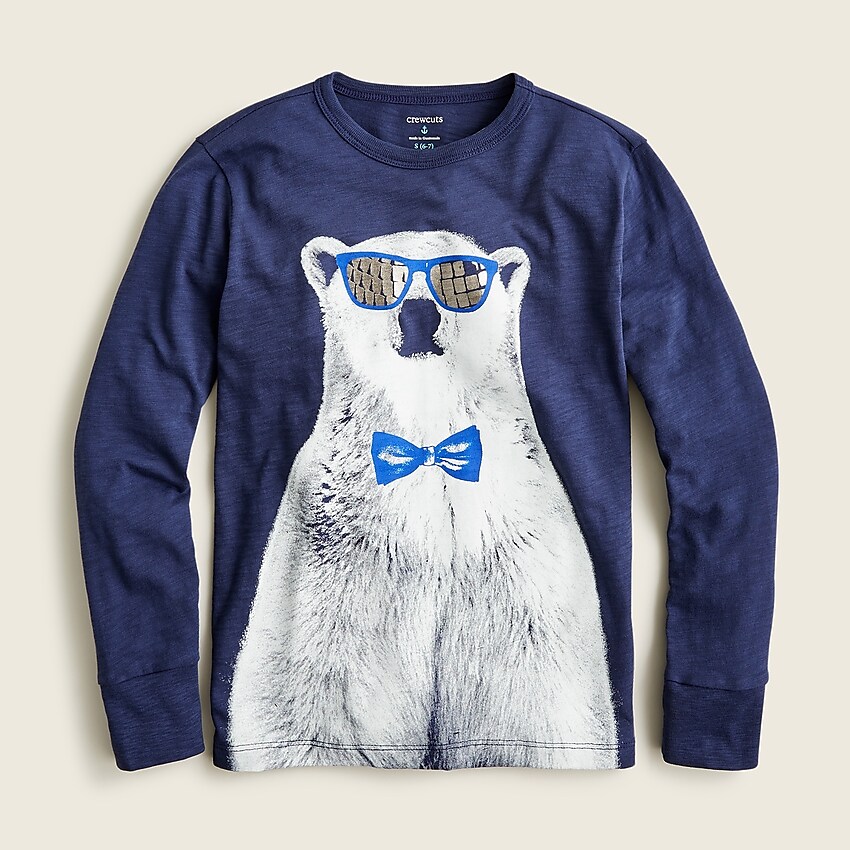 j.crew: kids' holiday graphic t-shirt for boys, right side, view zoomed
