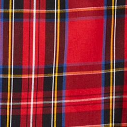 Tartan cotton poplin top with ruffles RED BLACK MULTI factory: tartan cotton poplin top with ruffles for women