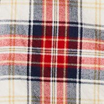 Flannel shirt in boy fit MULTI PLAID NAVY RED BE factory: flannel shirt in boy fit for women