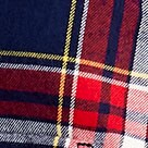 Flannel shirt in boy fit MULTI PLAID NAVY RED BE factory: flannel shirt in boy fit for women