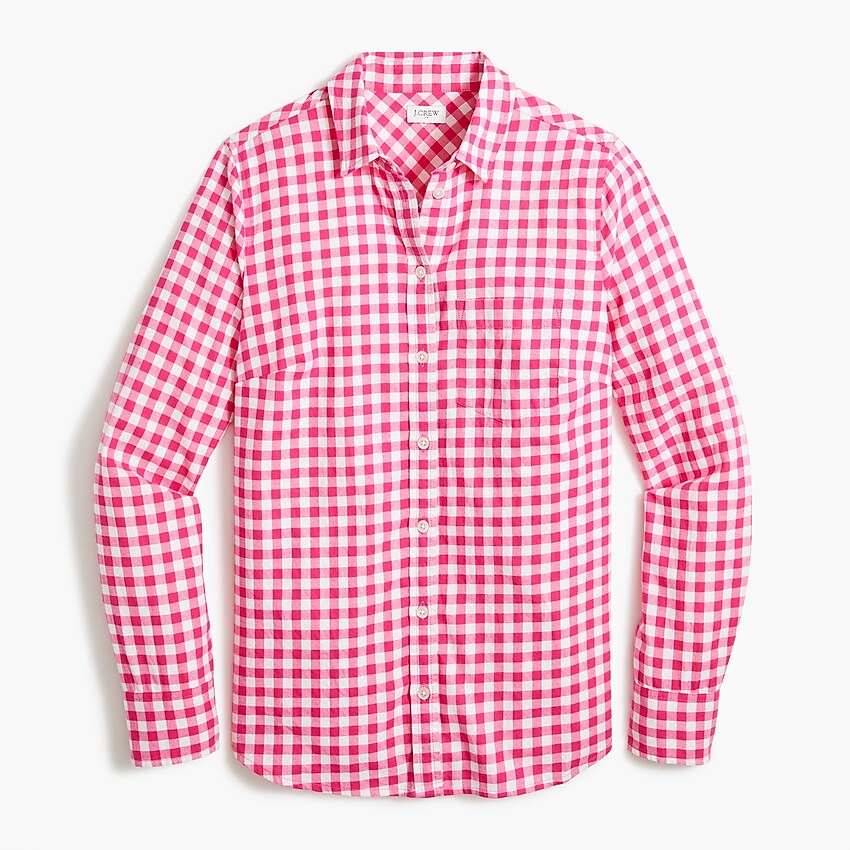 factory: flannel shirt in boy fit for women, right side, view zoomed