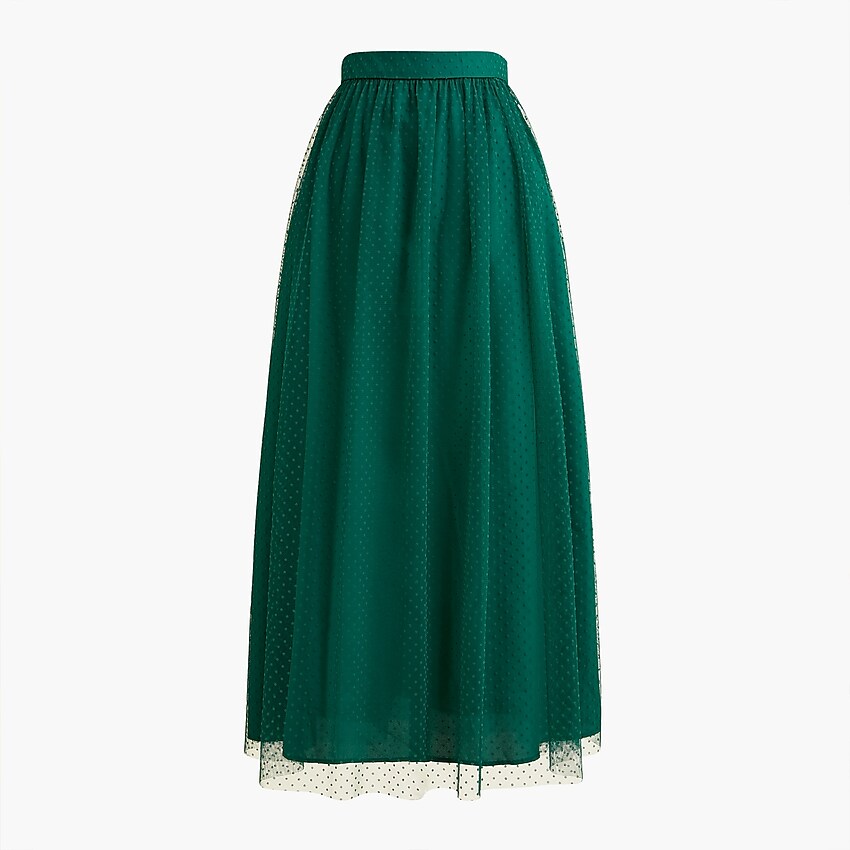 factory: tulle midi skirt for women, right side, view zoomed