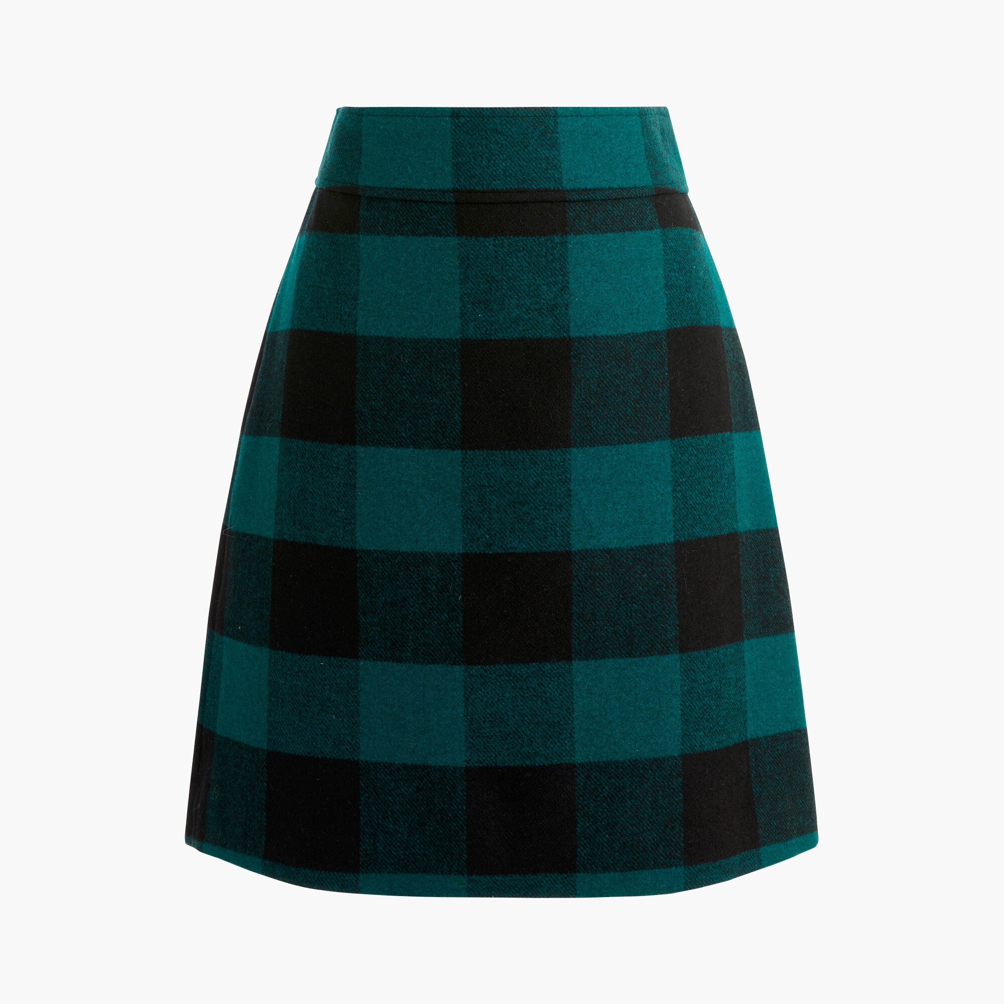 Wool-blend A-line mini skirt