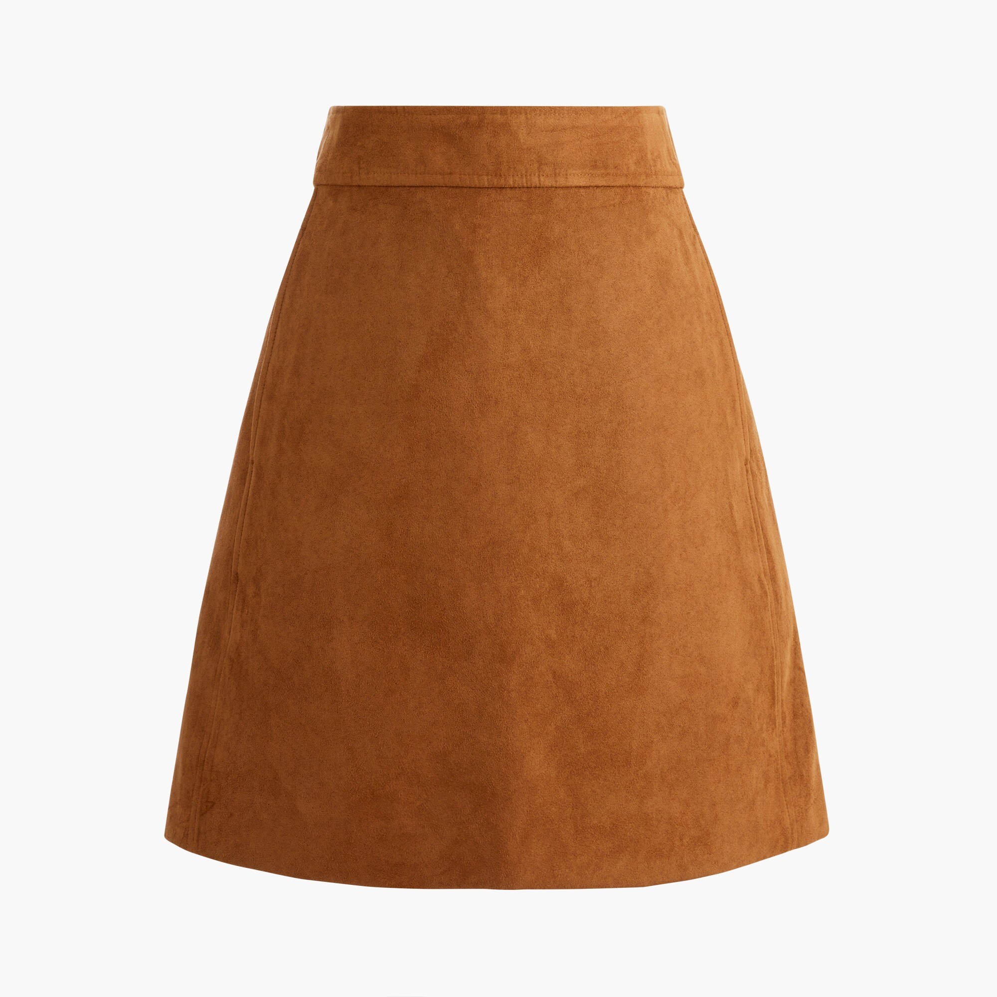 Faux-suede mini skirt