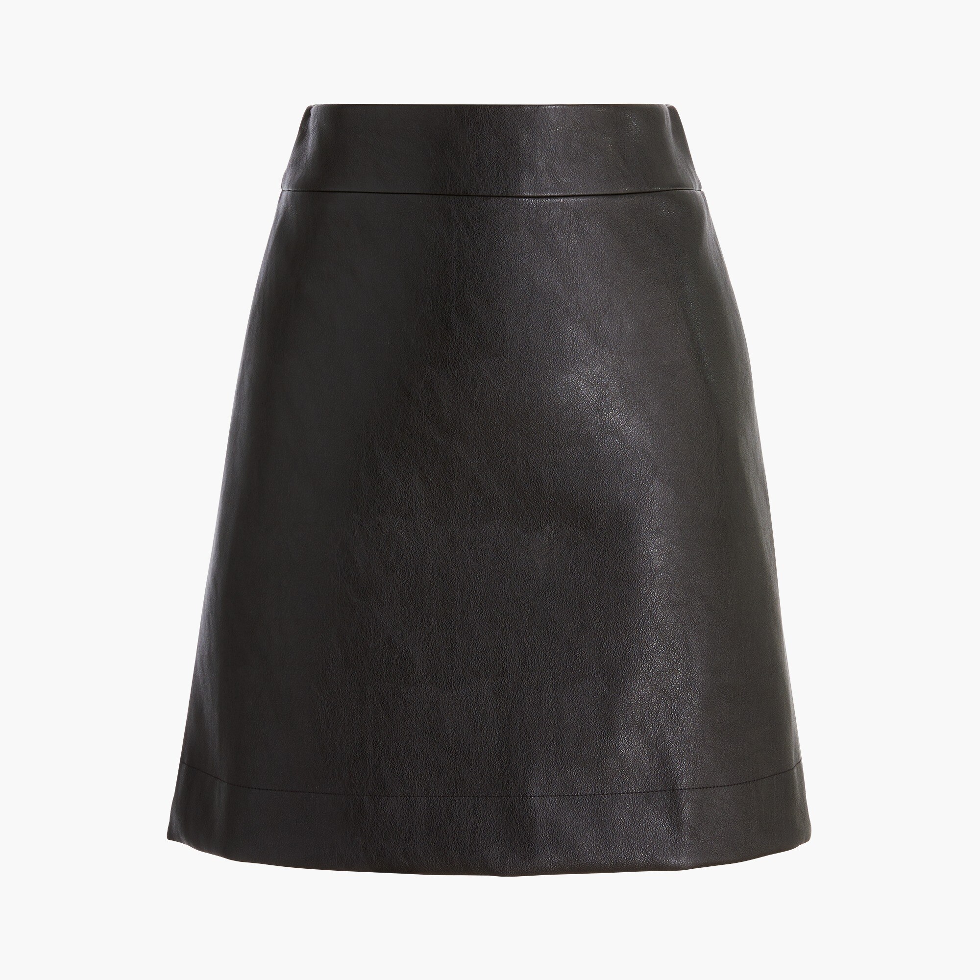  Faux-leather A-line mini skirt