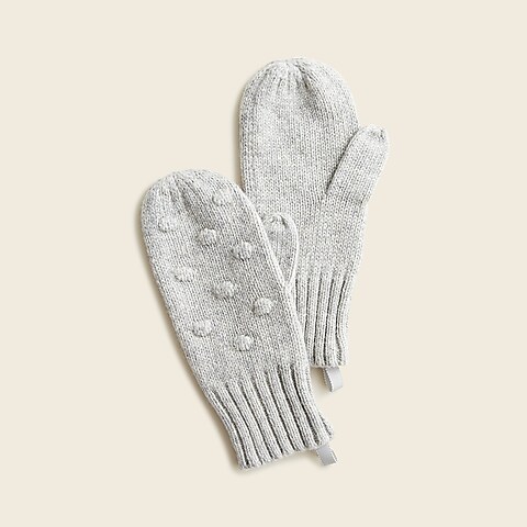  Girls' knit mittens with baubles