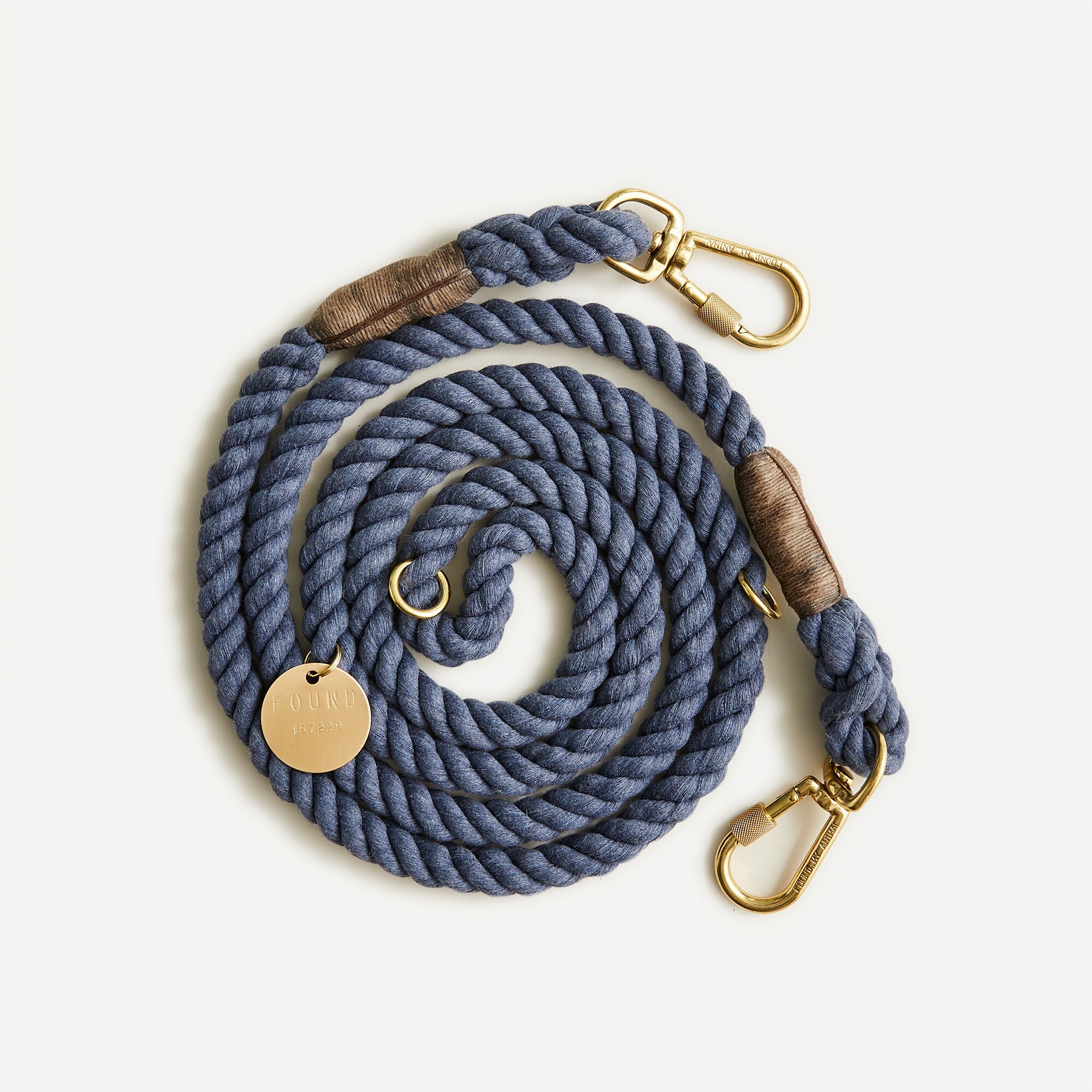 homes Found My Animal™ Nantucket adjustible upcycled rope leash