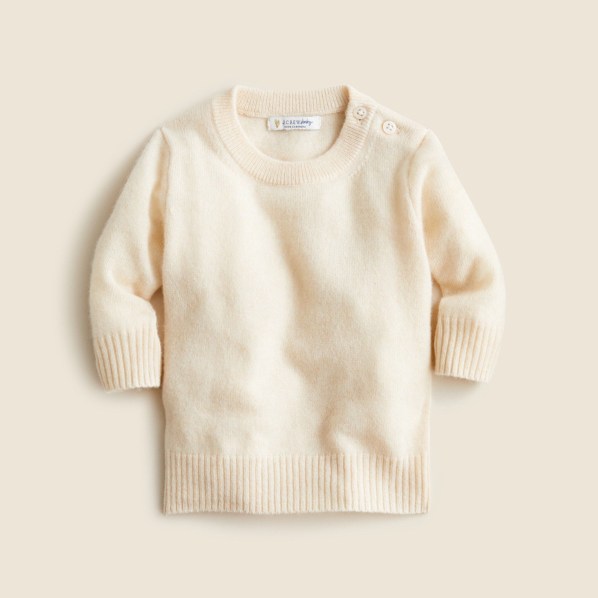 babys Limited-edition baby cashmere button-detail crewneck sweater