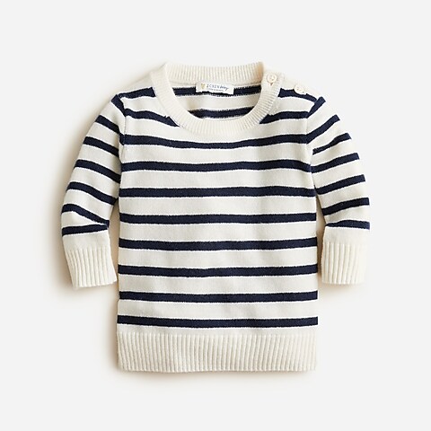 boys Limited-edition baby cashmere button-detail sweater in stripe