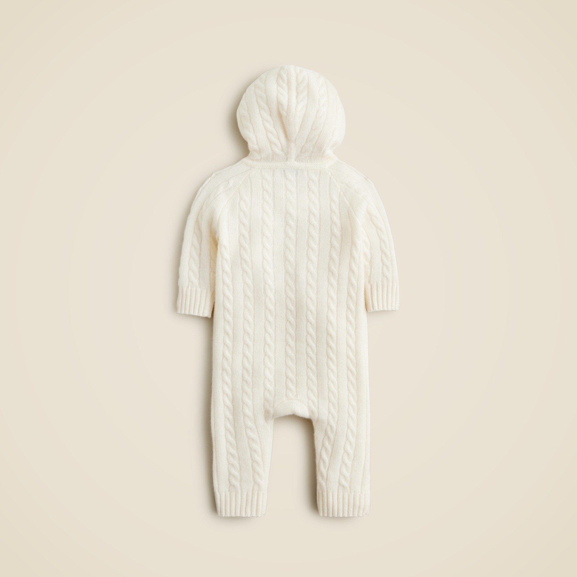 Limited-edition baby cashmere cable-knit bear one-piece
