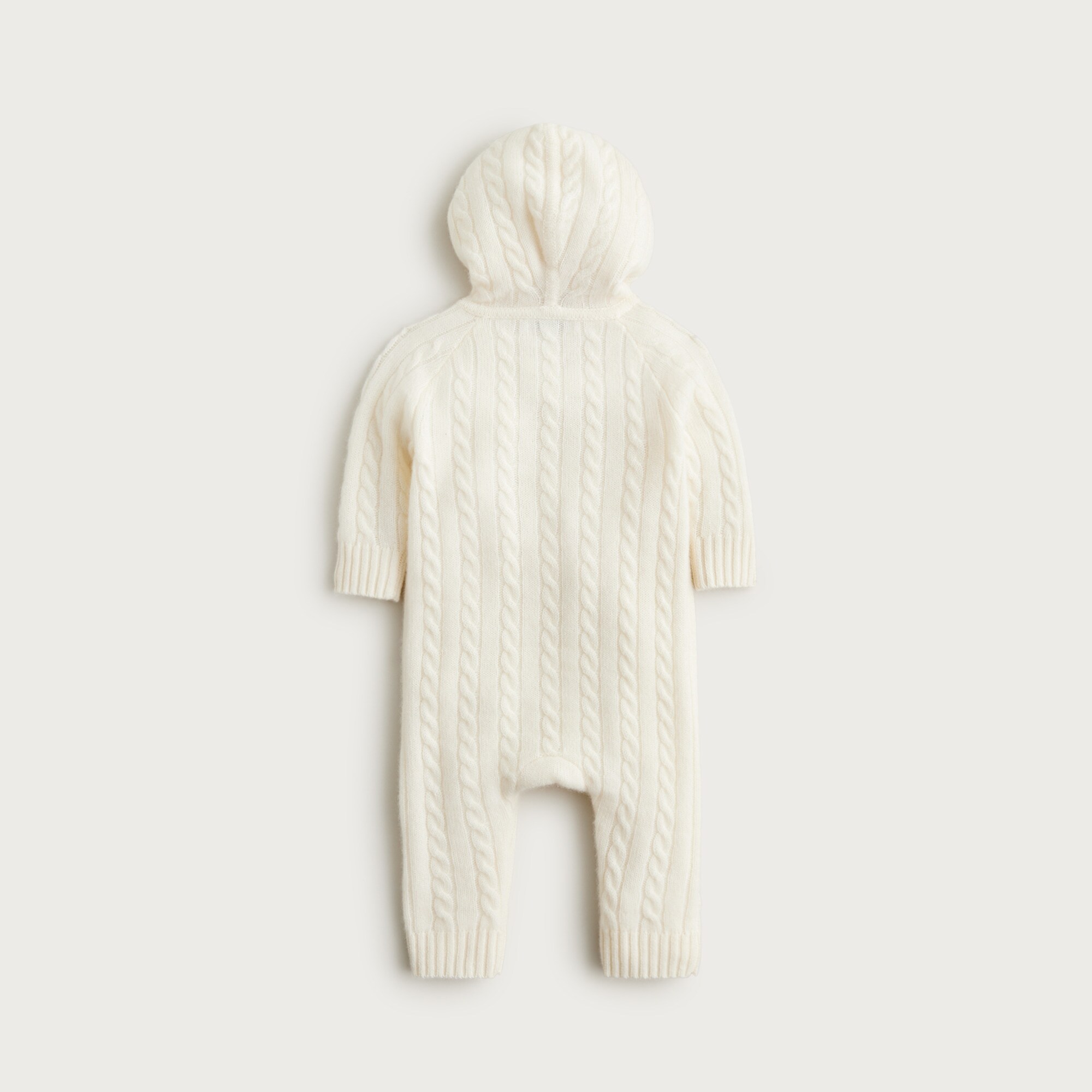 Limited-edition baby cashmere cable-knit bear one-piece