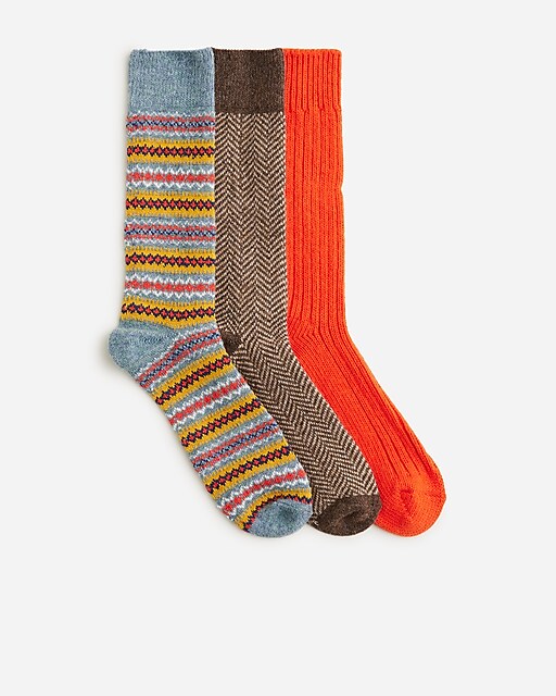  Lambswool-blend socks three-pack