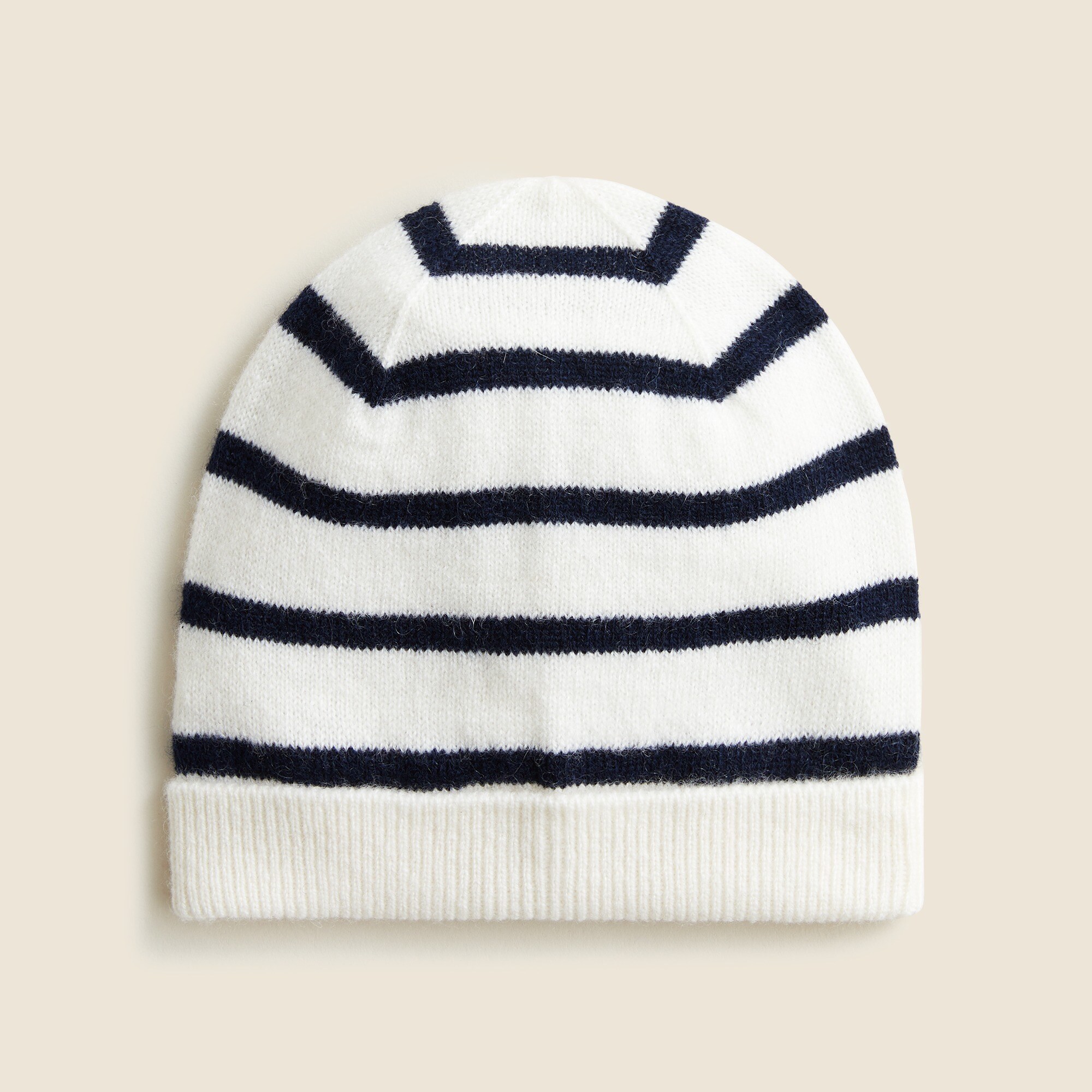 Limited-edition baby cashmere beanie in stripe