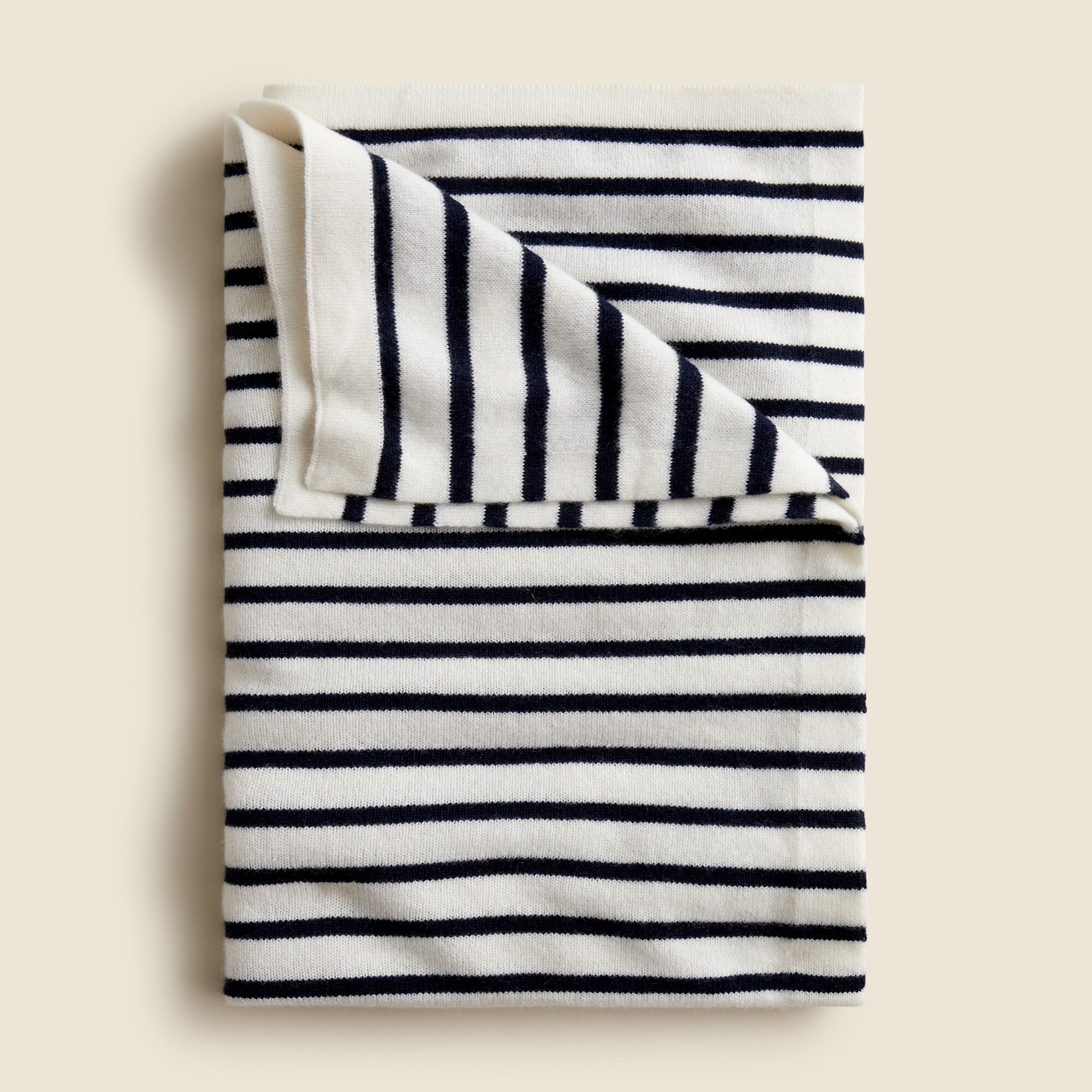 Limited-edition baby cashmere blanket in stripe