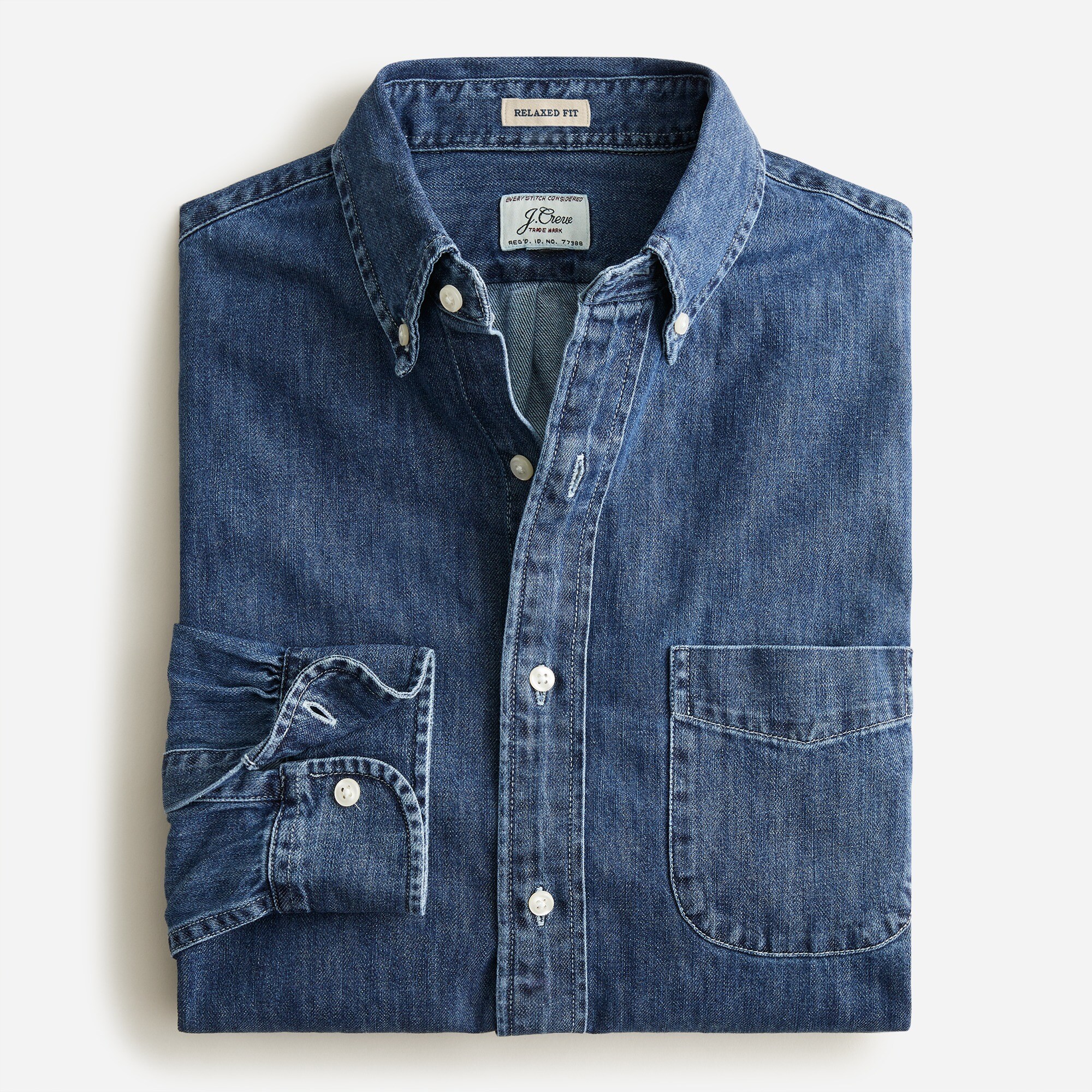 Relaxed midweight denim workshirt