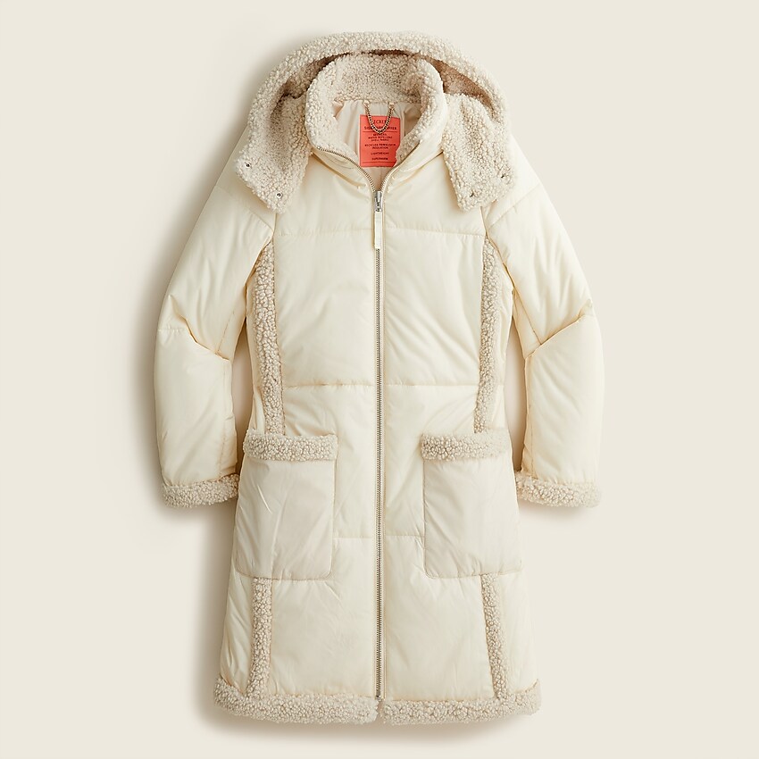 j.crew: snowday puffer jacket with primaloft® for women, right side, view zoomed
