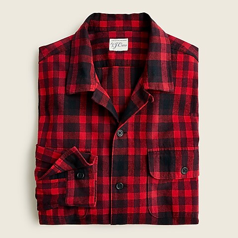  Rustic cotton camp-collar shirt