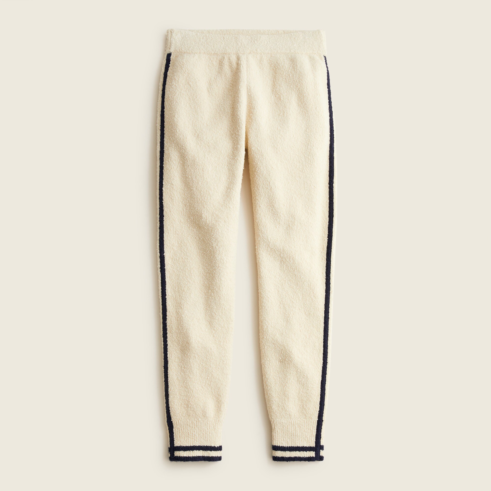 Cotton bouclé jogger sweater-pant