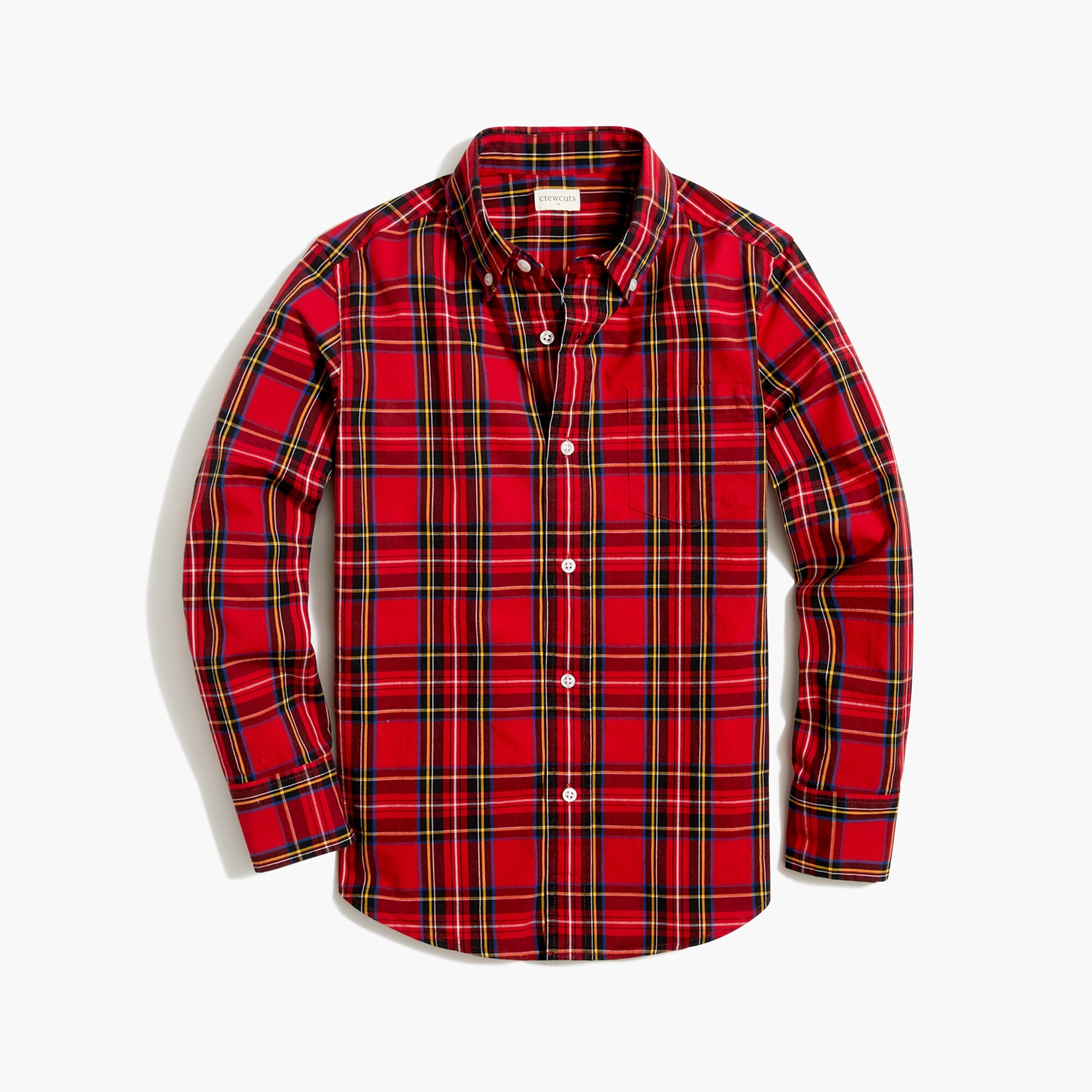 boys' tartan flex washed shirt for boys