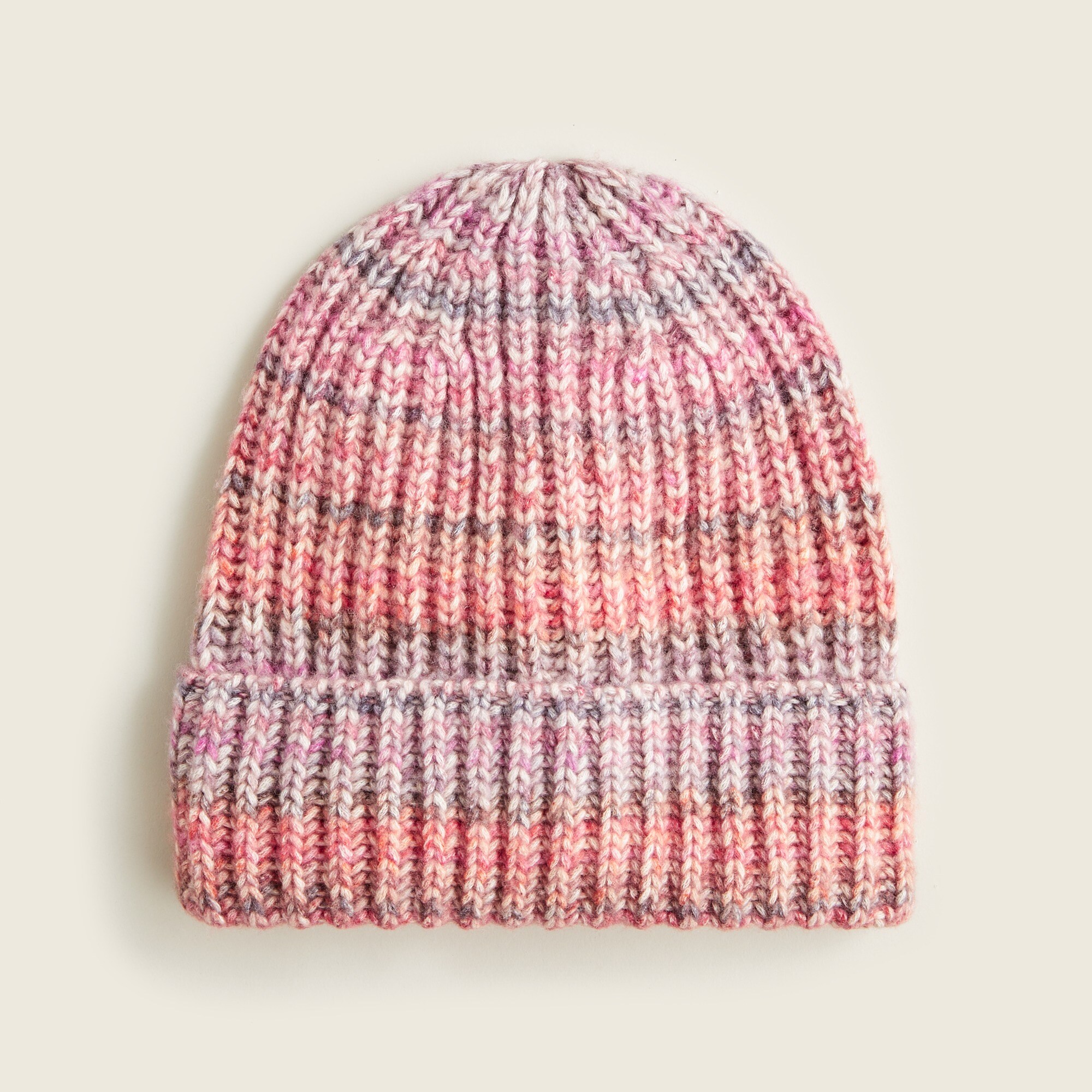 Space-dyed ribbed beanie