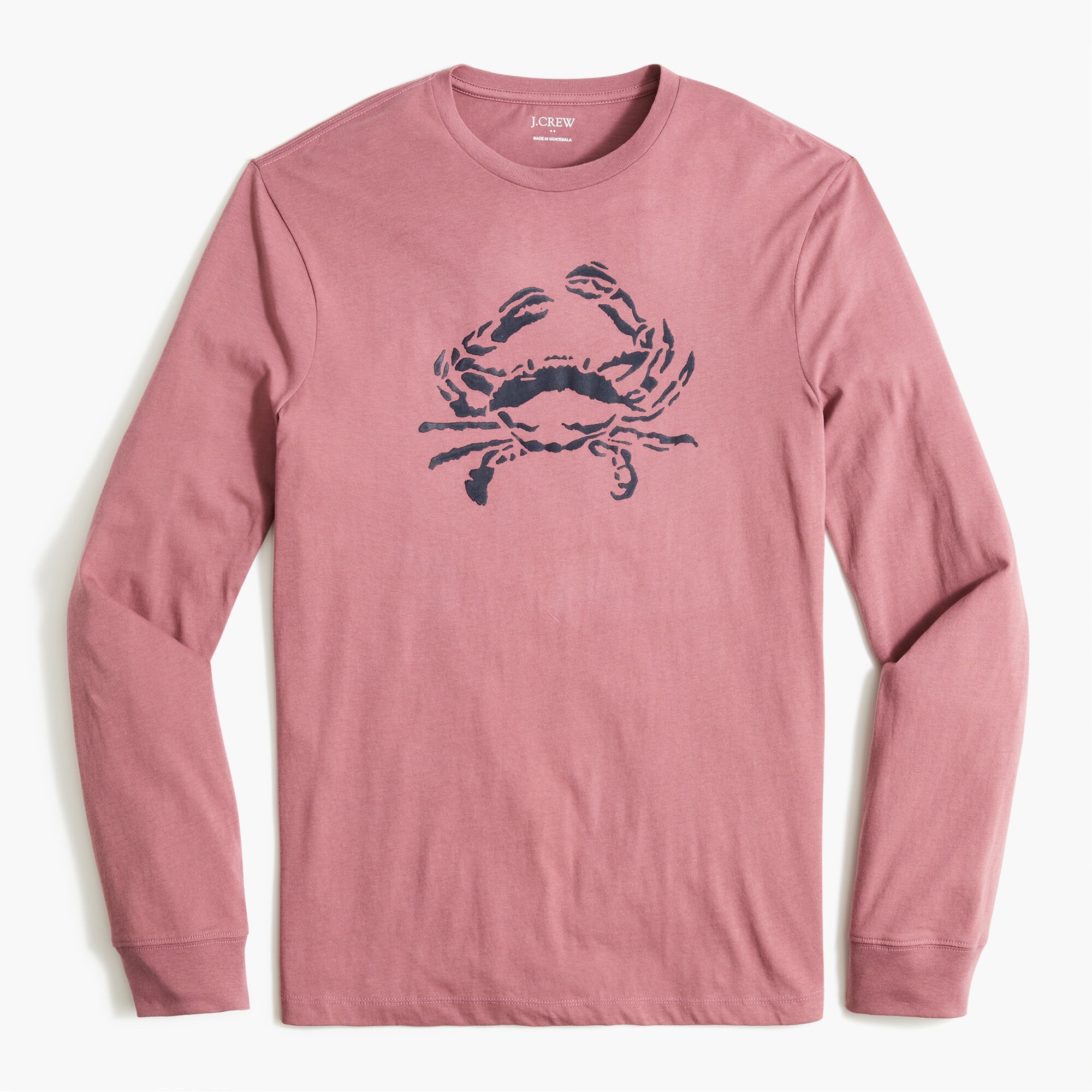 Long-sleeve crab graphic tee