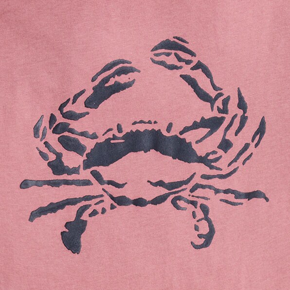 Long-sleeve crab graphic tee WEATHERED RED 