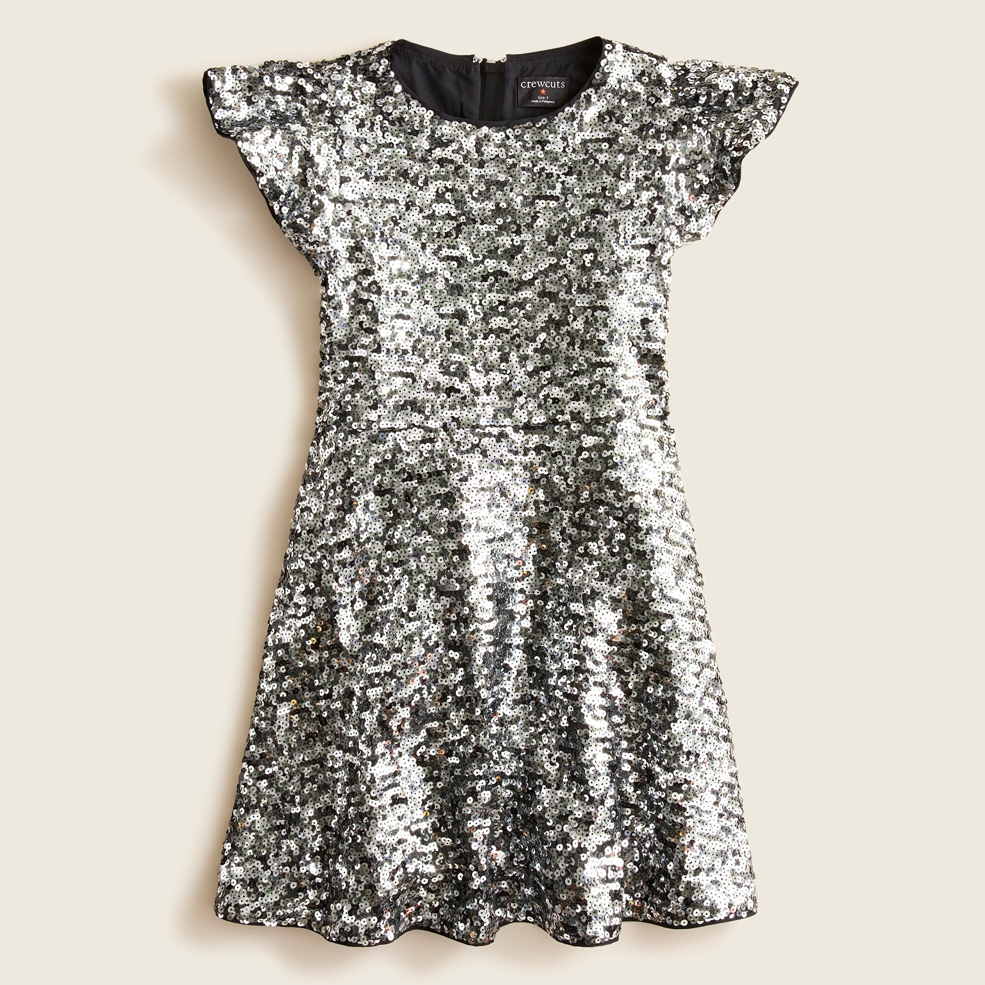 slim fit dress slacks Poly USA 8960 Short Sleeve Sequin Cocktail Dress main image 1