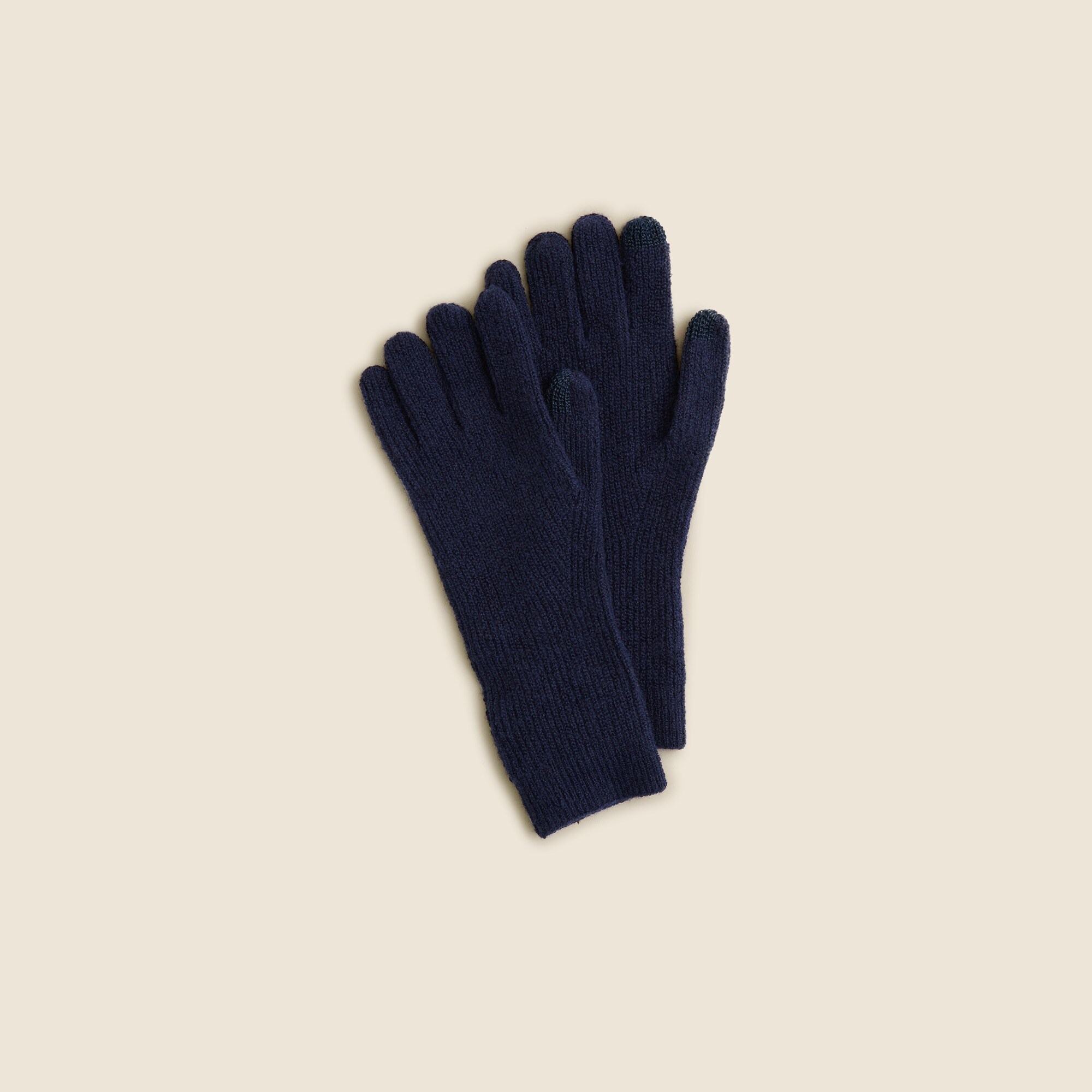 Ribbed tech-touch gloves in Supersoft yarn