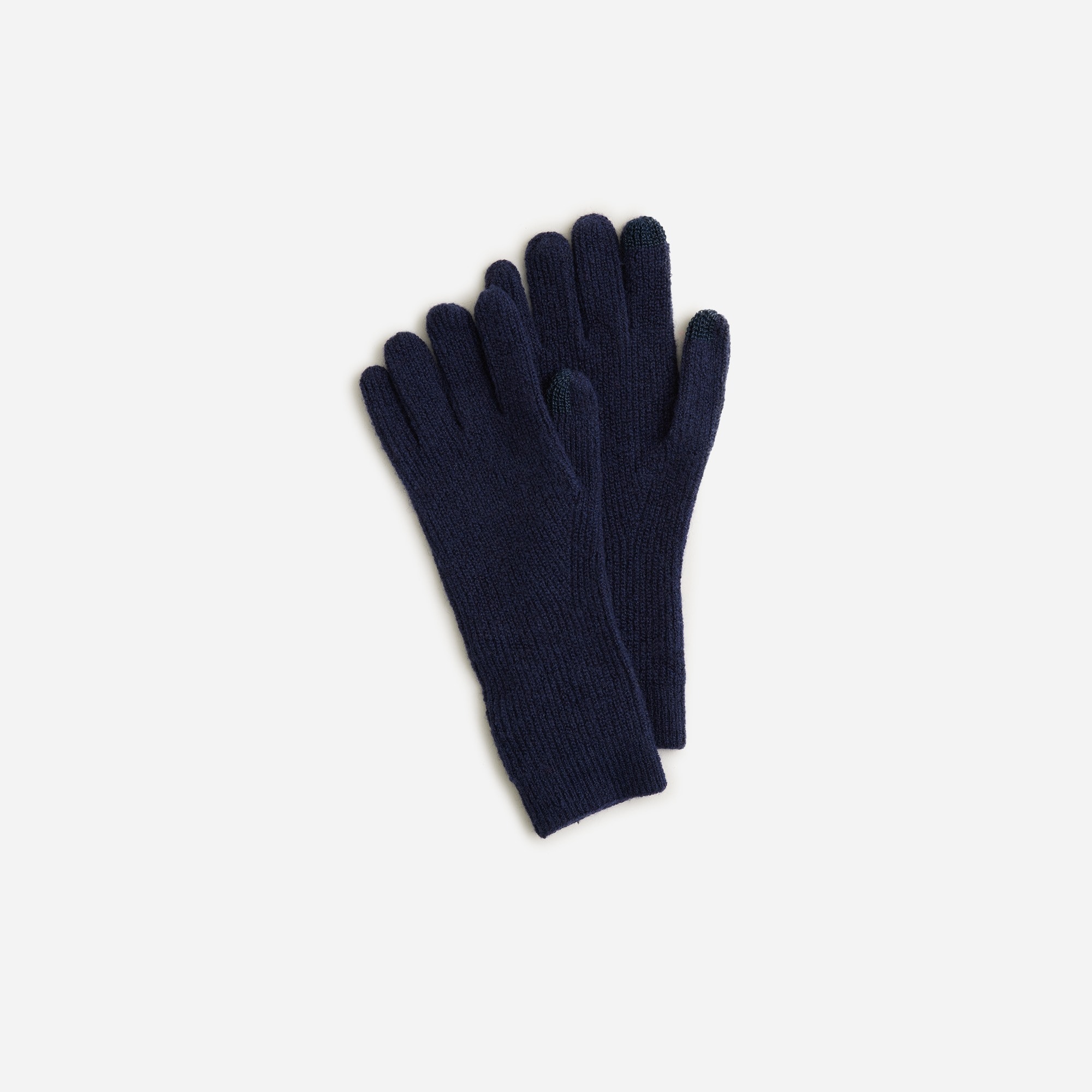 womens Ribbed tech-touch gloves in Supersoft yarn