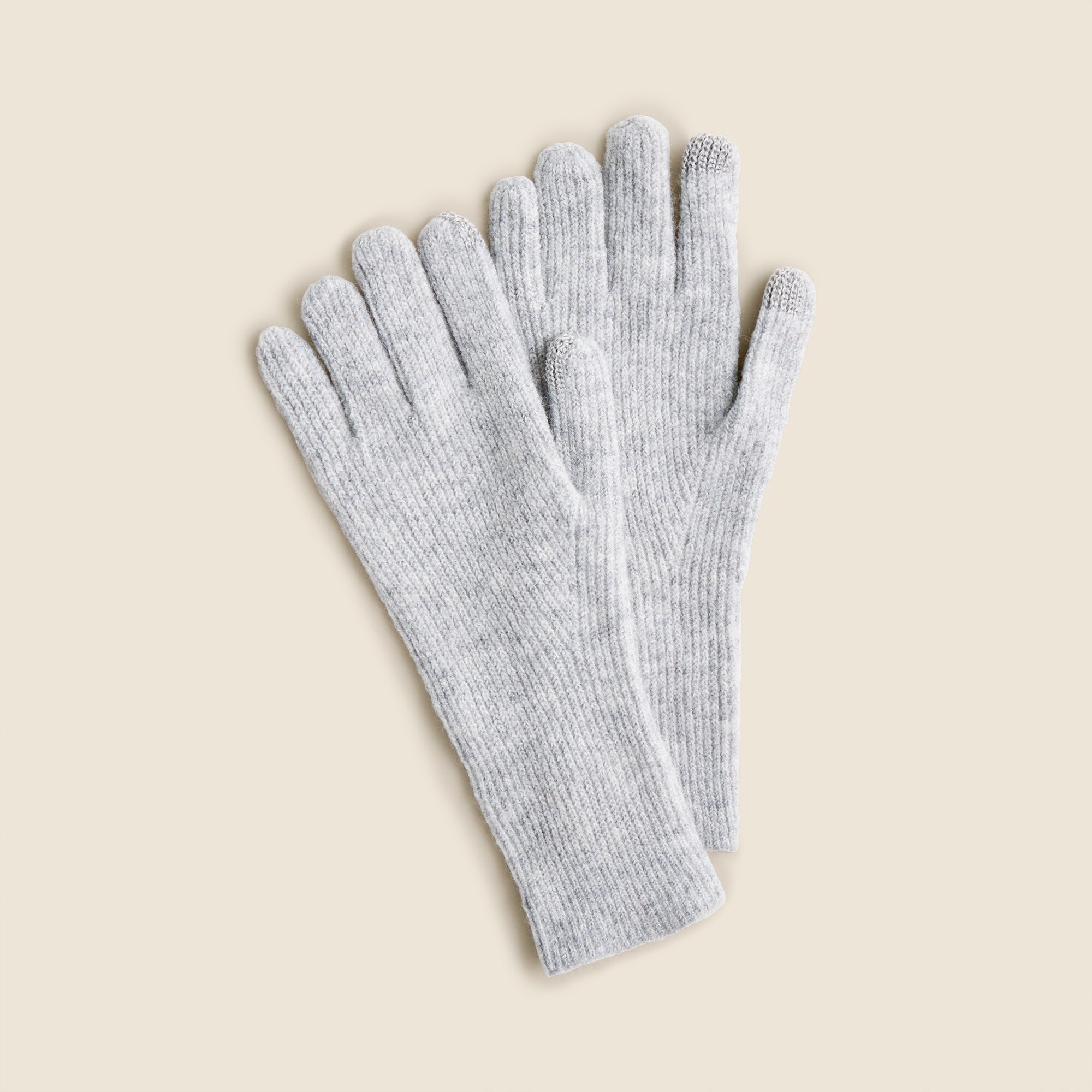 Ribbed tech-touch gloves in Supersoft yarn
