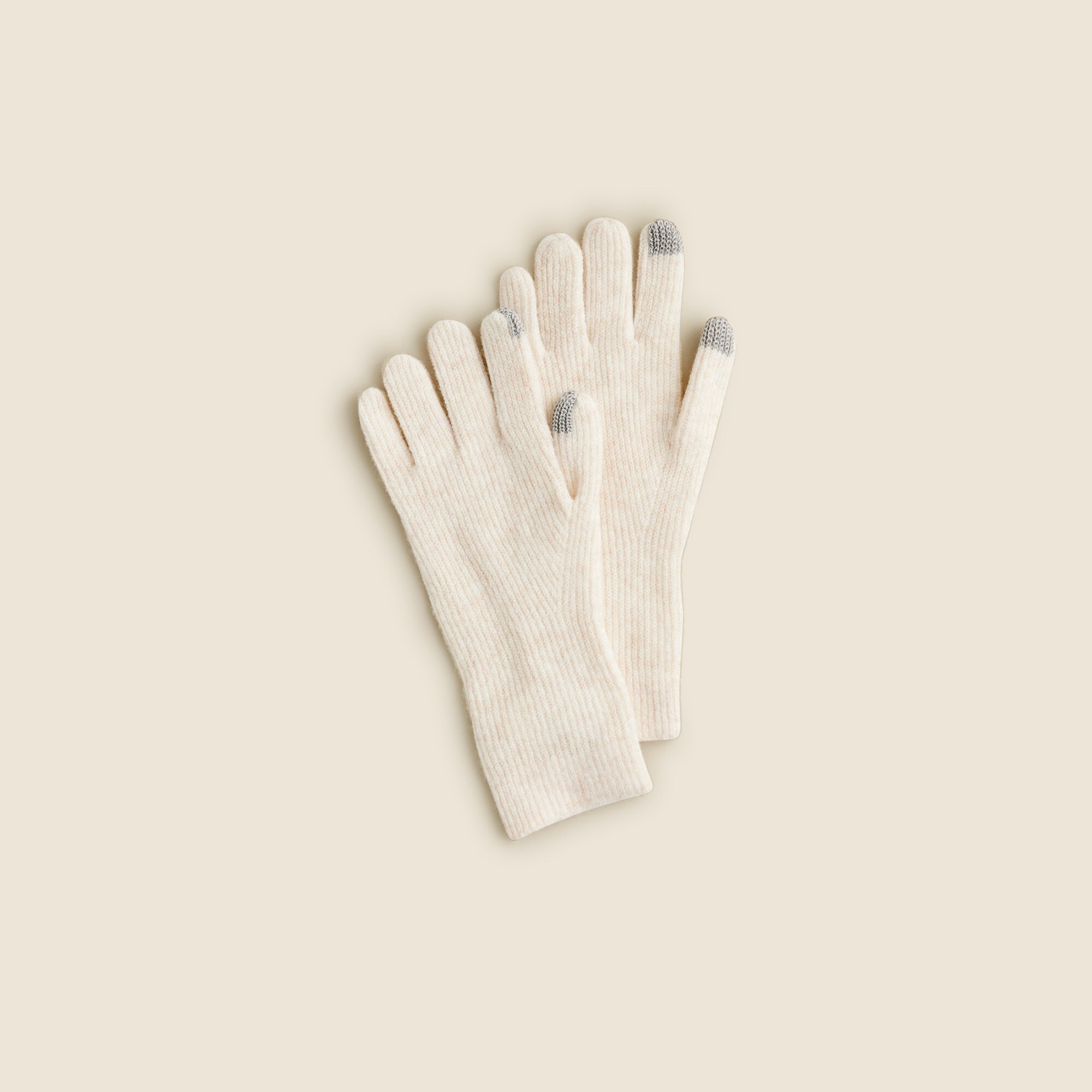 Ribbed tech-touch gloves in Supersoft yarn