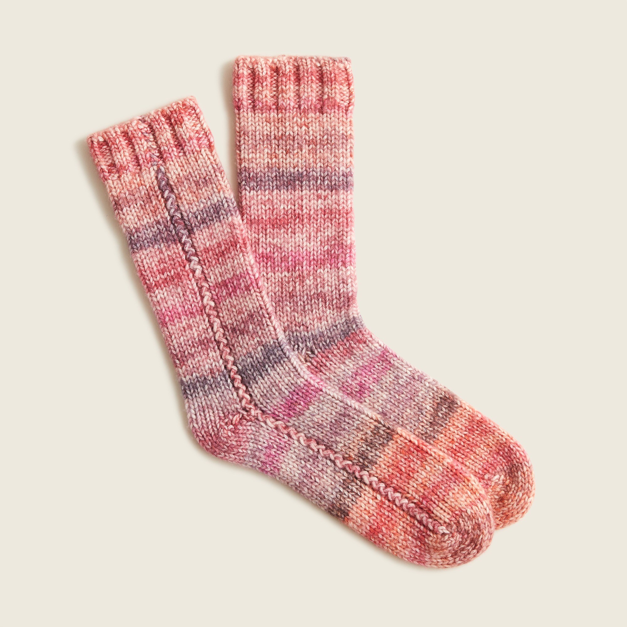 Space-dyed trouser socks