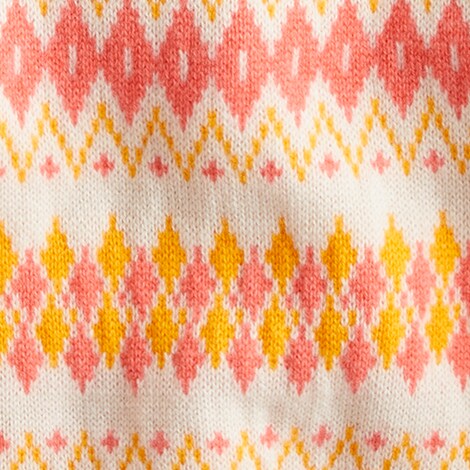 Cashmere Fair Isle crewneck sweater HTHR MUSLIN CORAL j.crew: cashmere fair isle crewneck sweater for women