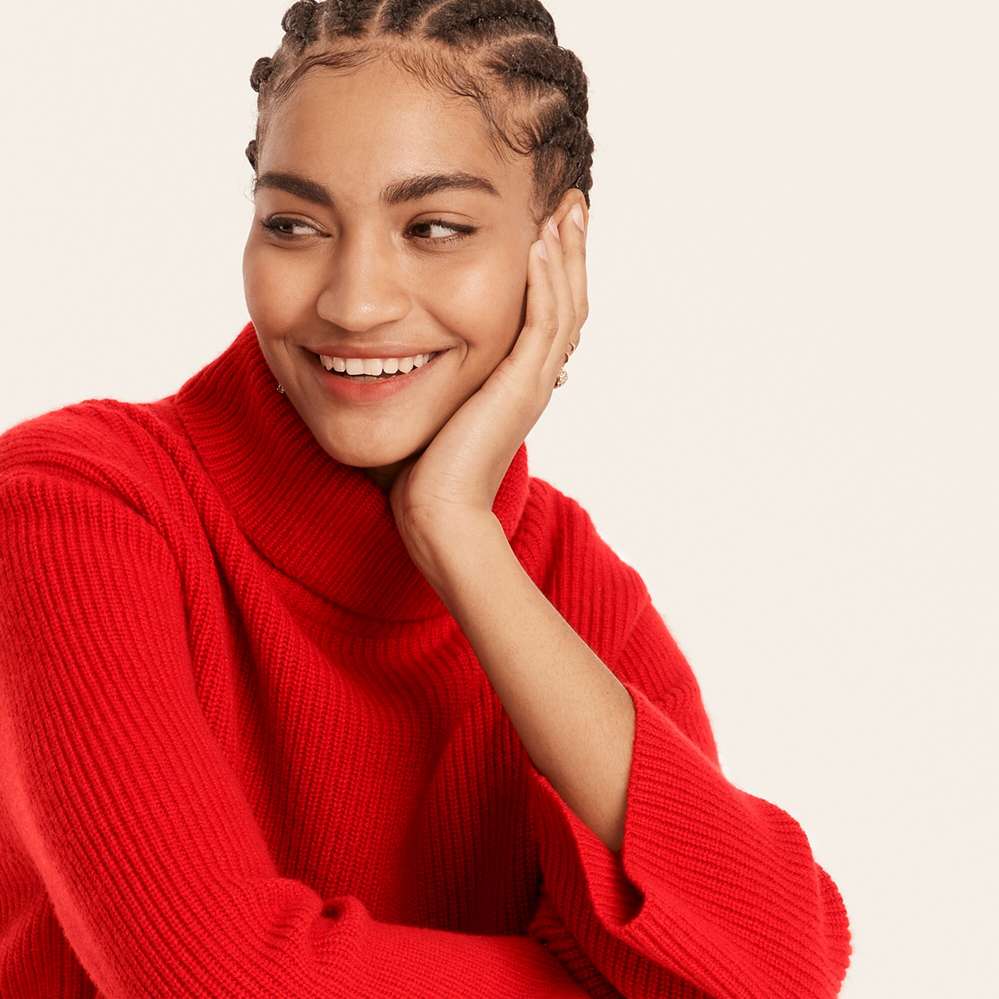 Wool and recycled cashmere relaxed turtleneck