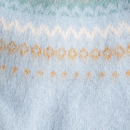 Fair Isle yoke puff-sleeve sweater DUSTY SKY PEACH j.crew: fair isle yoke puff-sleeve sweater for women