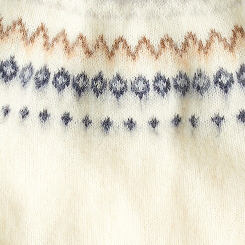 Fair Isle yoke puff-sleeve sweater DUSTY SKY PEACH j.crew: fair isle yoke puff-sleeve sweater for women