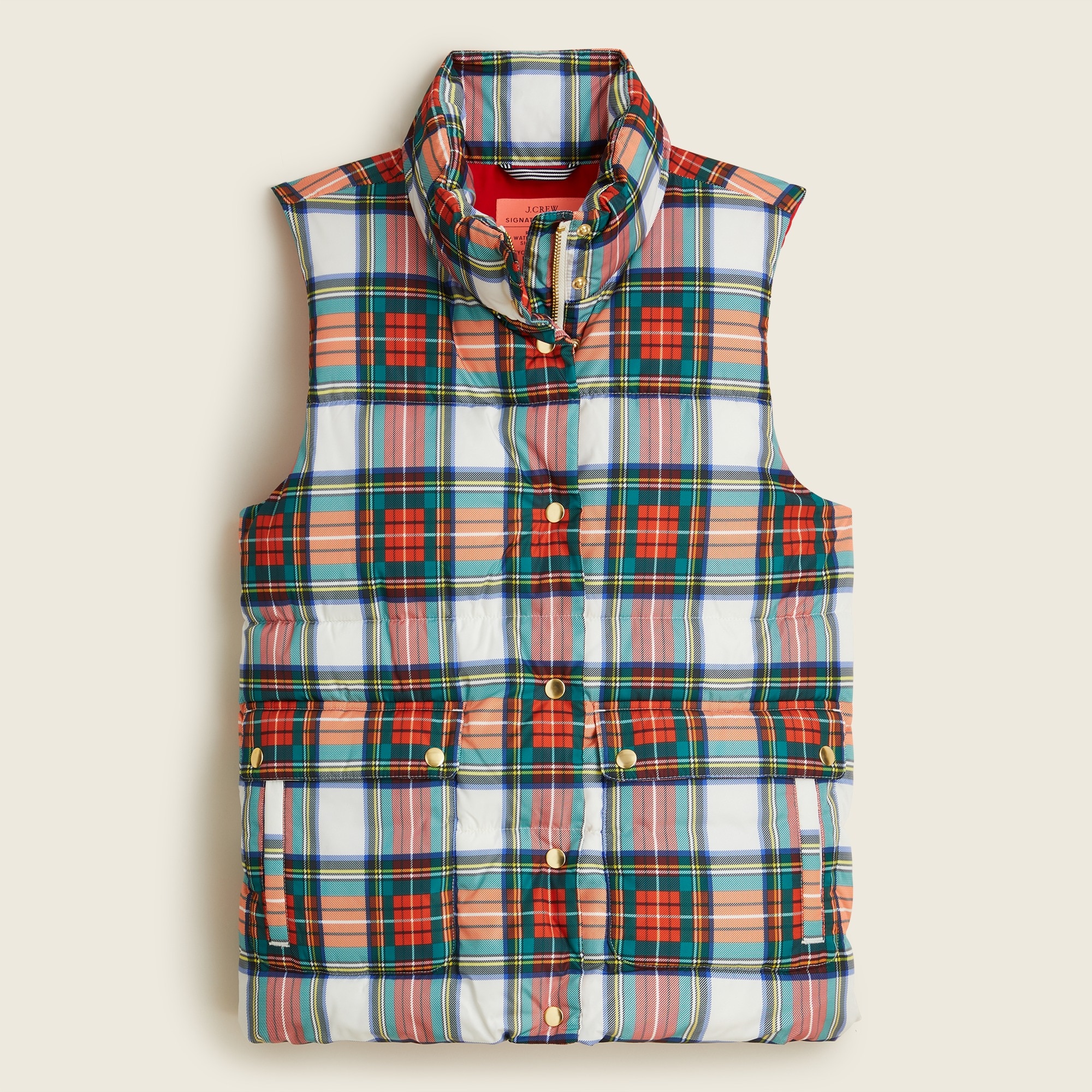 Puffer Vest With PrimaLoft® In Snowy Stewart Tartan For Women