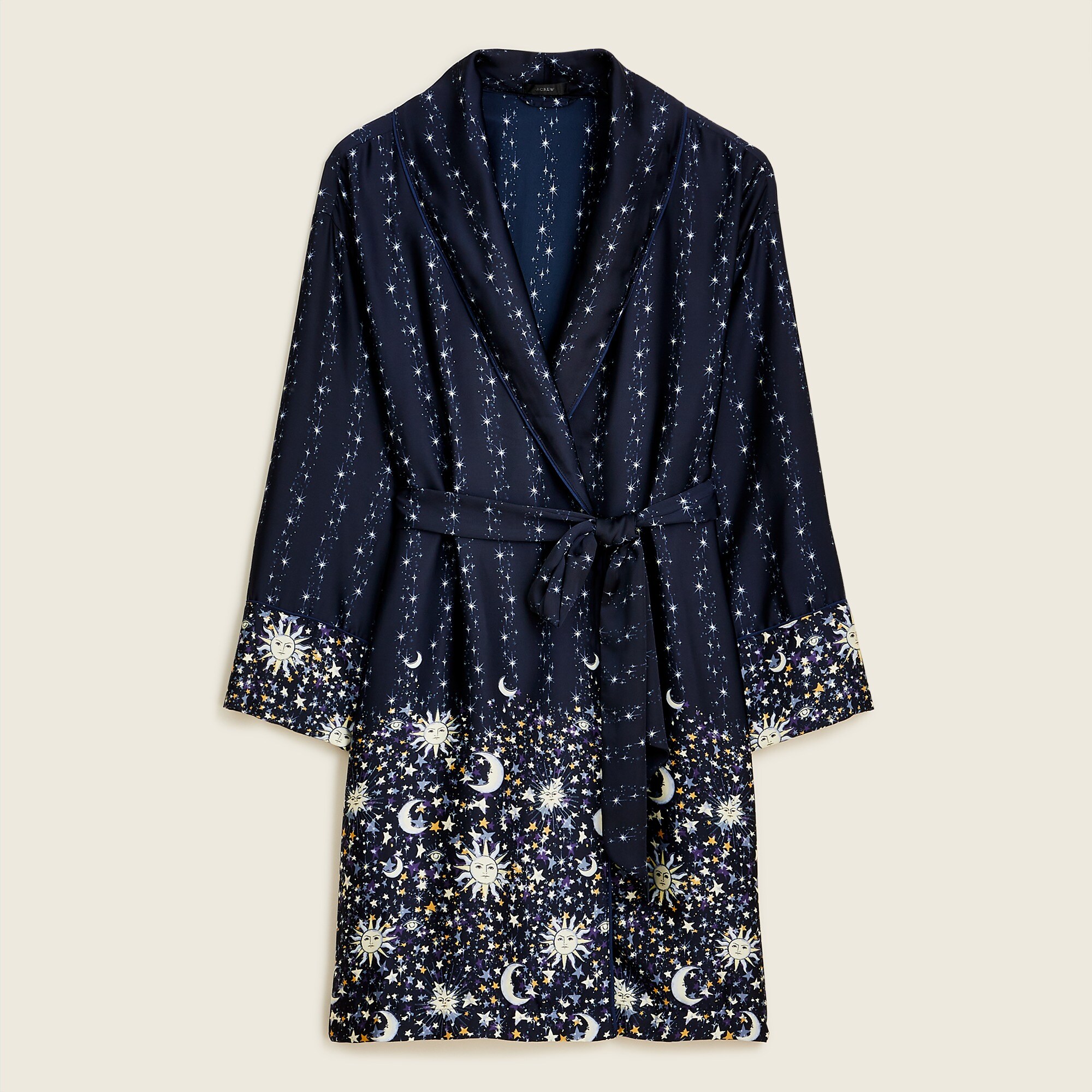 Easy-luxe eco robe in twinkling sky print