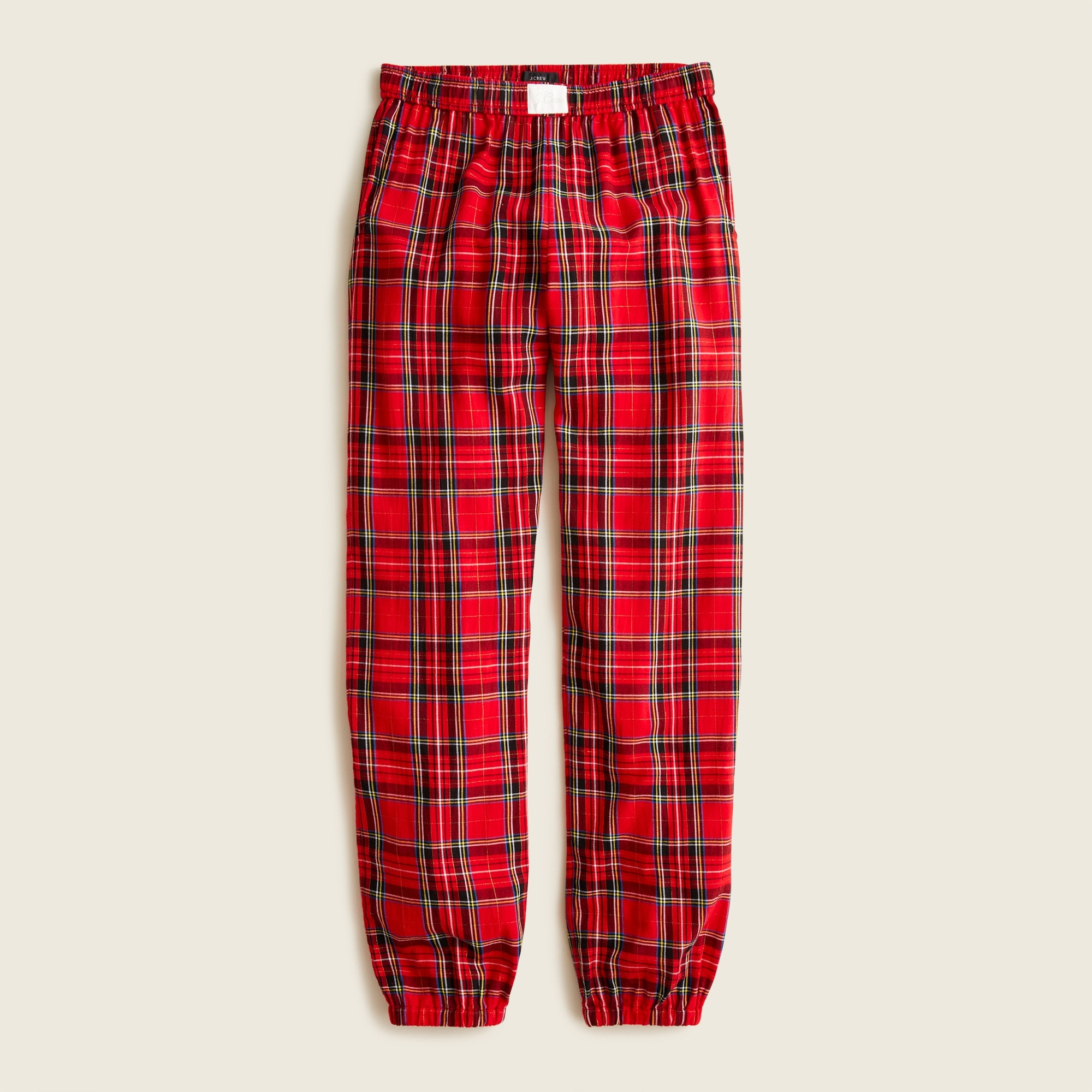 J.Crew: Flannel Pajama Jogger Pant In Good Tidings Plaid For Women