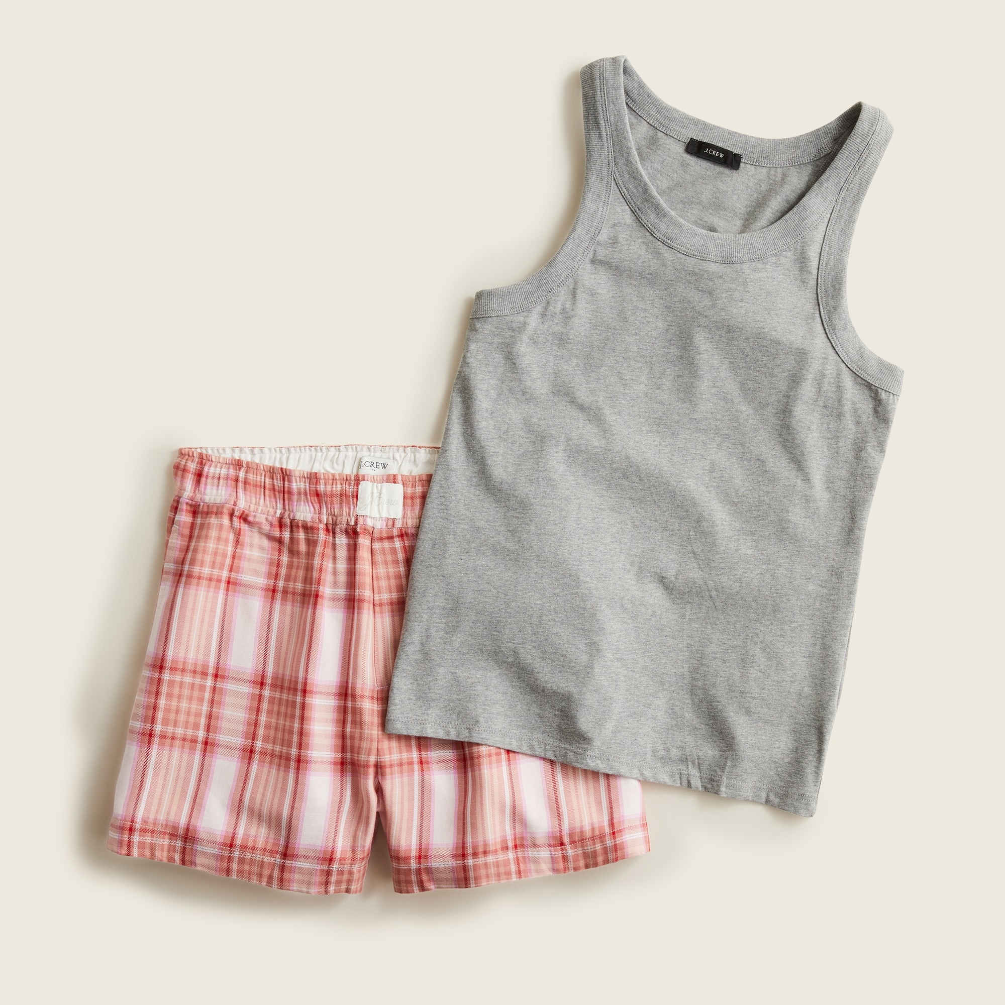 Flannel boxer pajama set