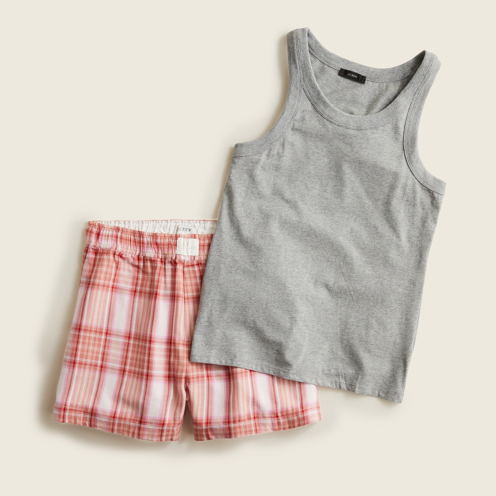 Flannel boxer pajama set